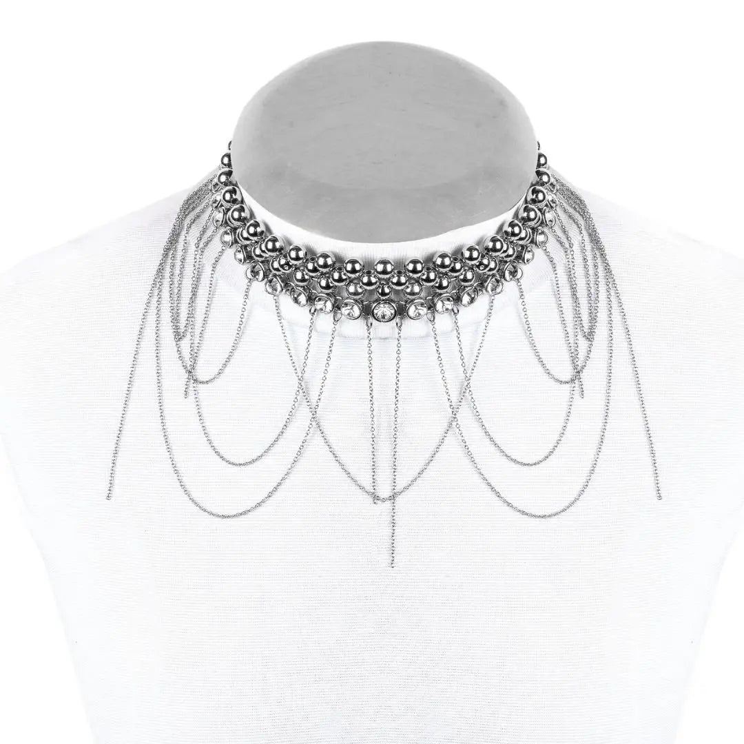 Spike Layered Chain Choker by Juliana Manzini