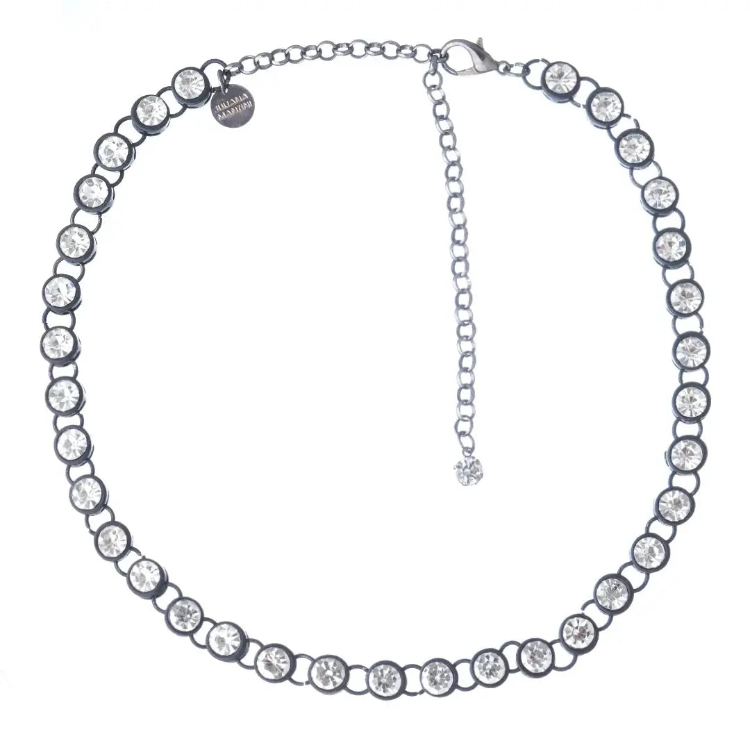 Glam Black Crystal Choker by Juliana Manzini
