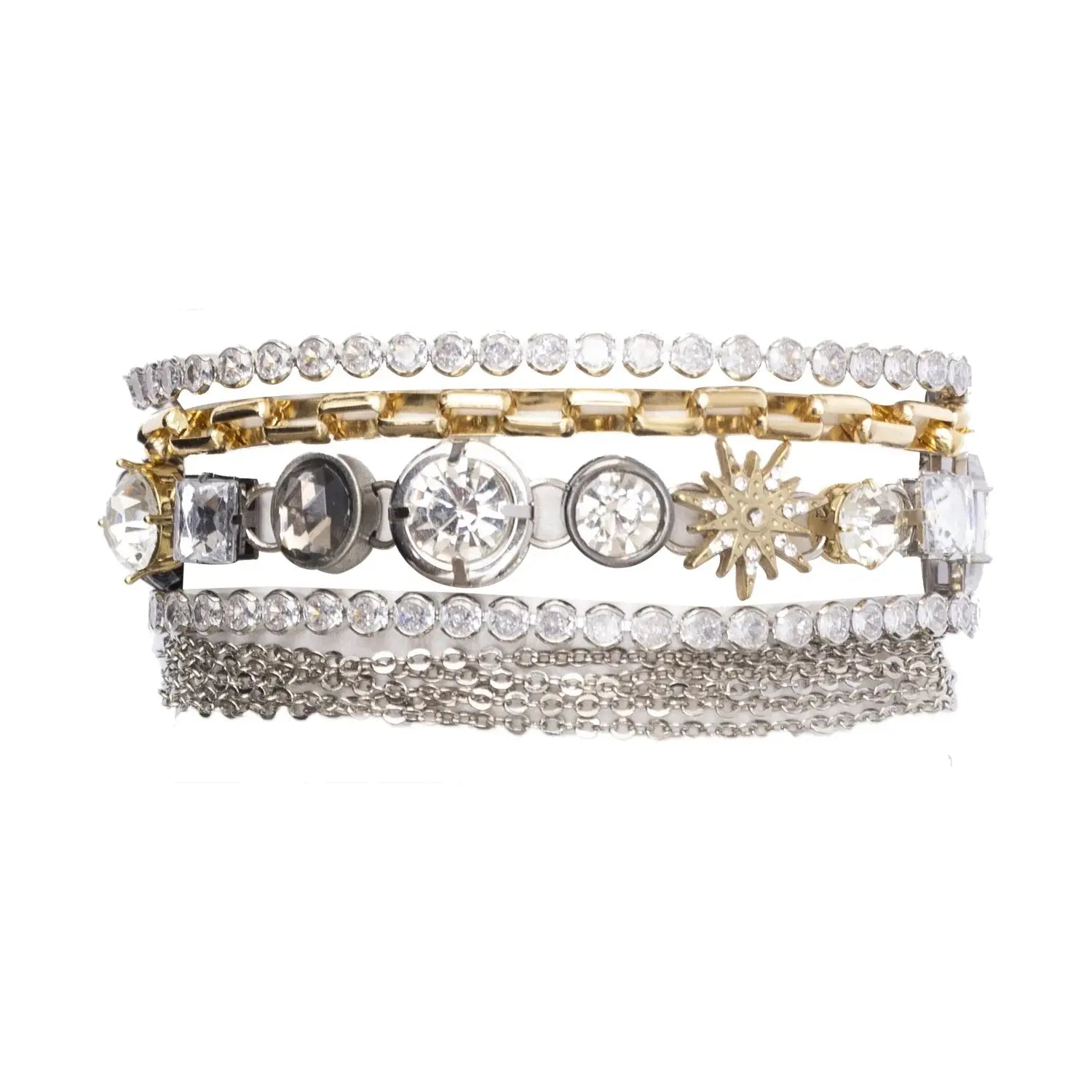 Maxi Eternal Multi-Plated Crystal Bracelet by Juliana Manzini