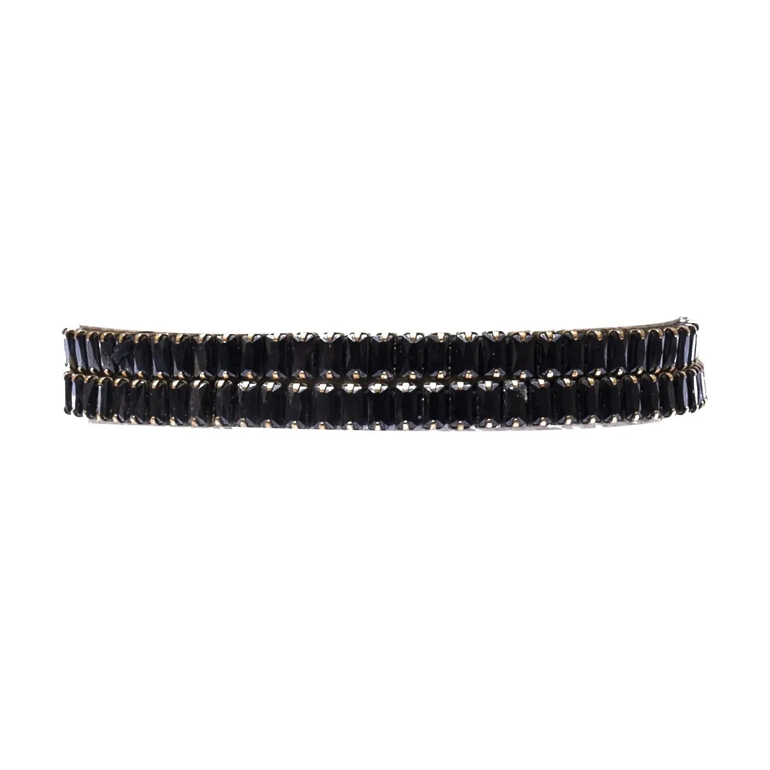 Eternal Gold & Black Crystal Bracelet by Juliana Manzini