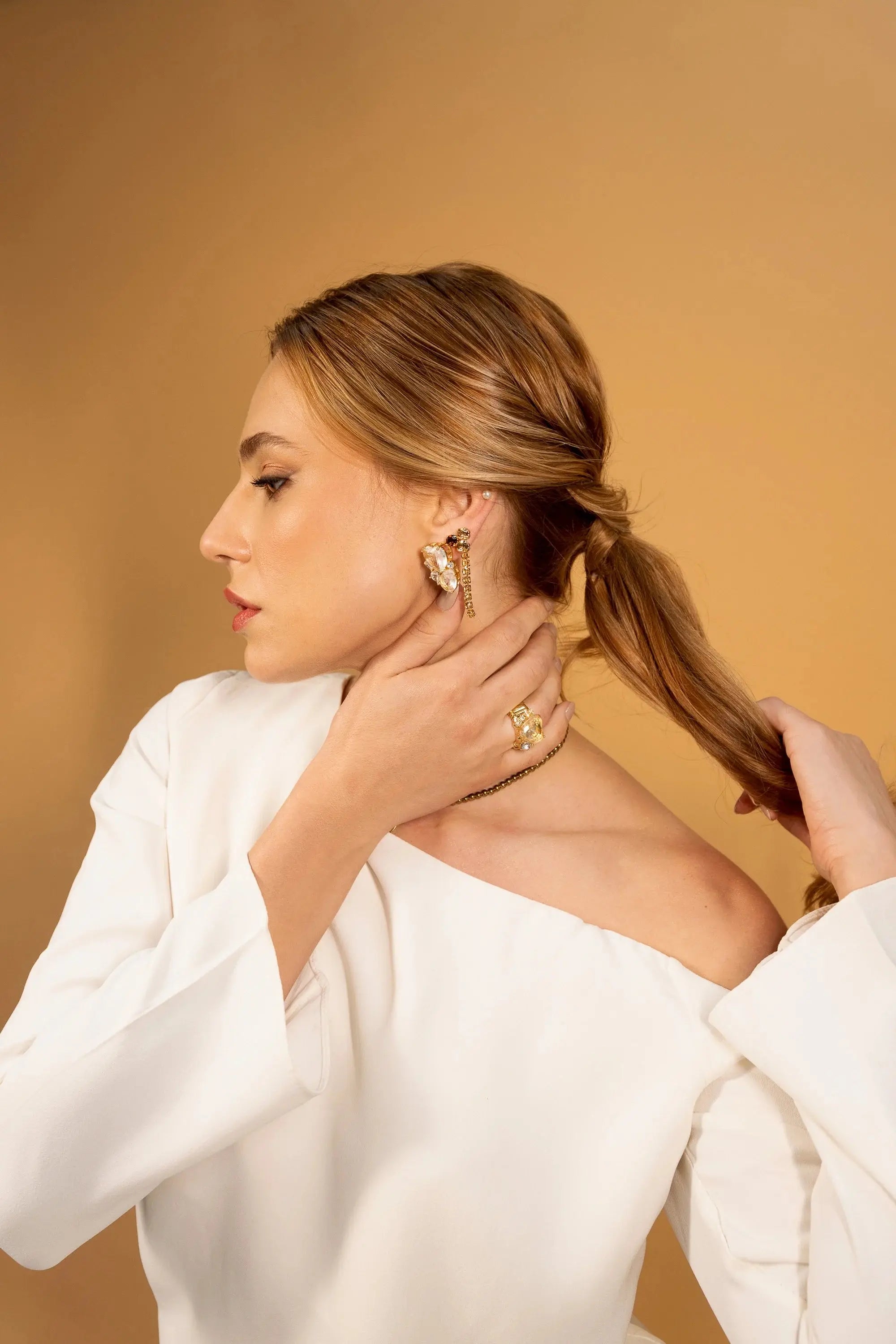 Autumn Crystal Earrings Set by Juliana Manzini