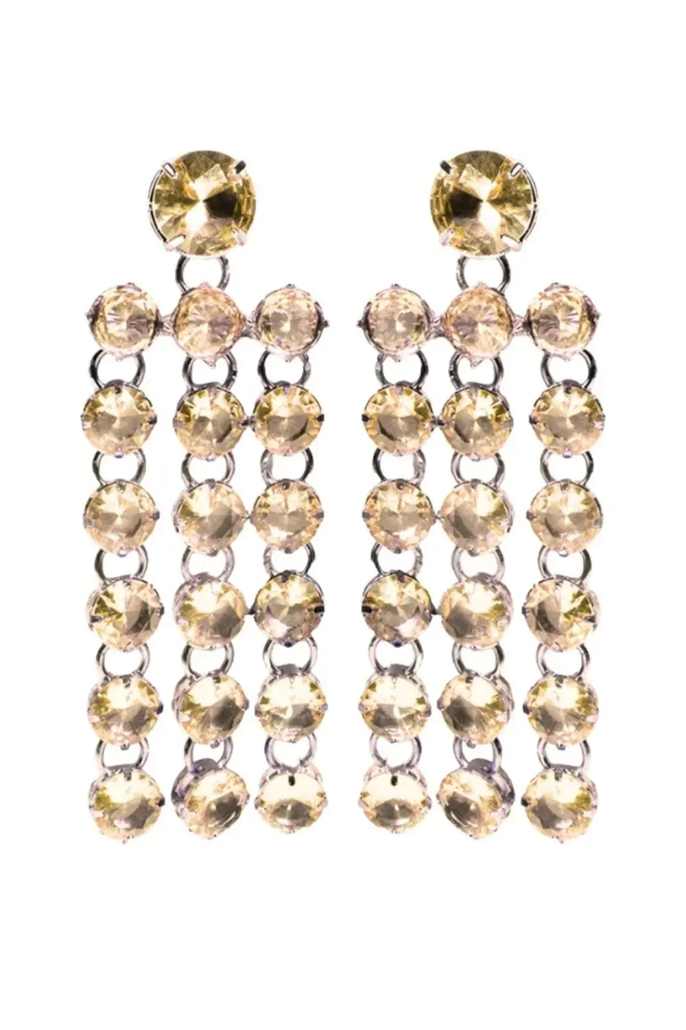 Wishes Yellow Maxi Silver Earrings by Juliana Manzini