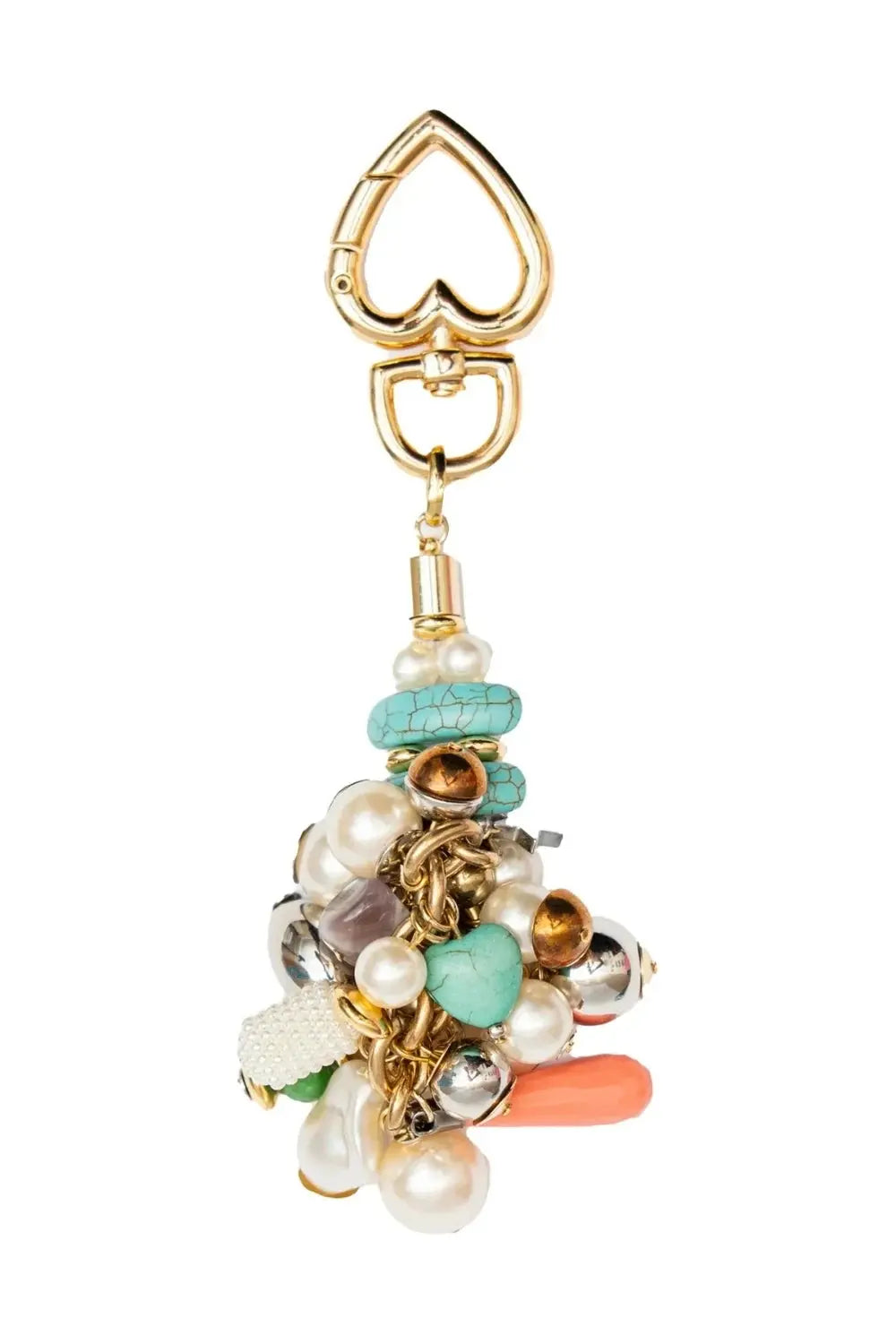 Contemporary Mix Vintage Gold Keychain by Juliana Manzini