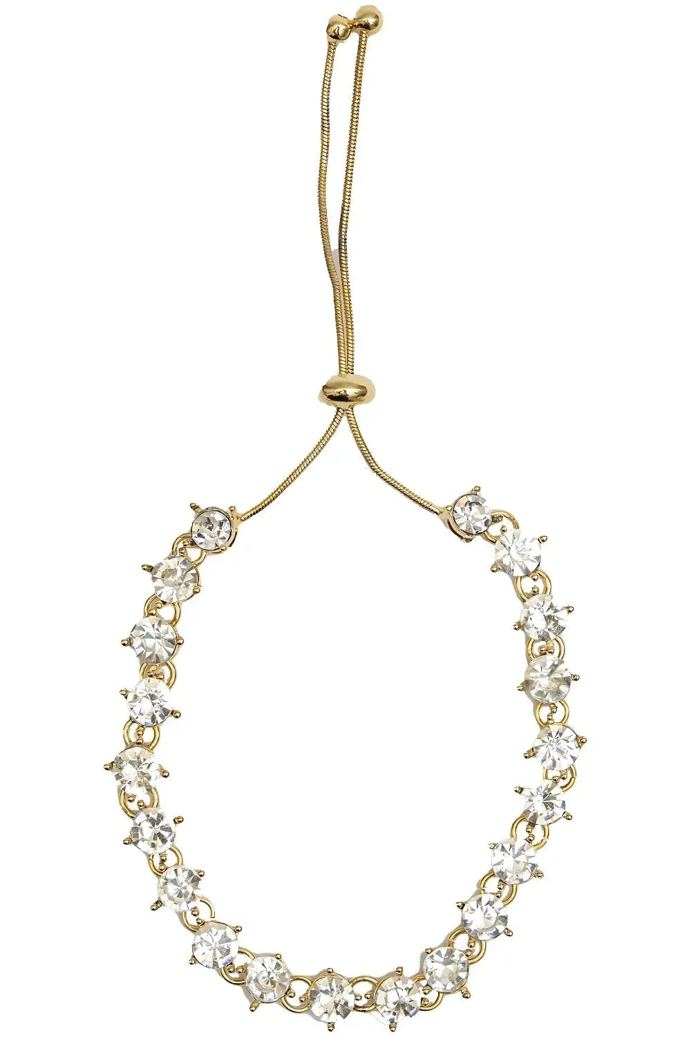 Riviera Gold Crystal Line Bracelet by Juliana Manzini
