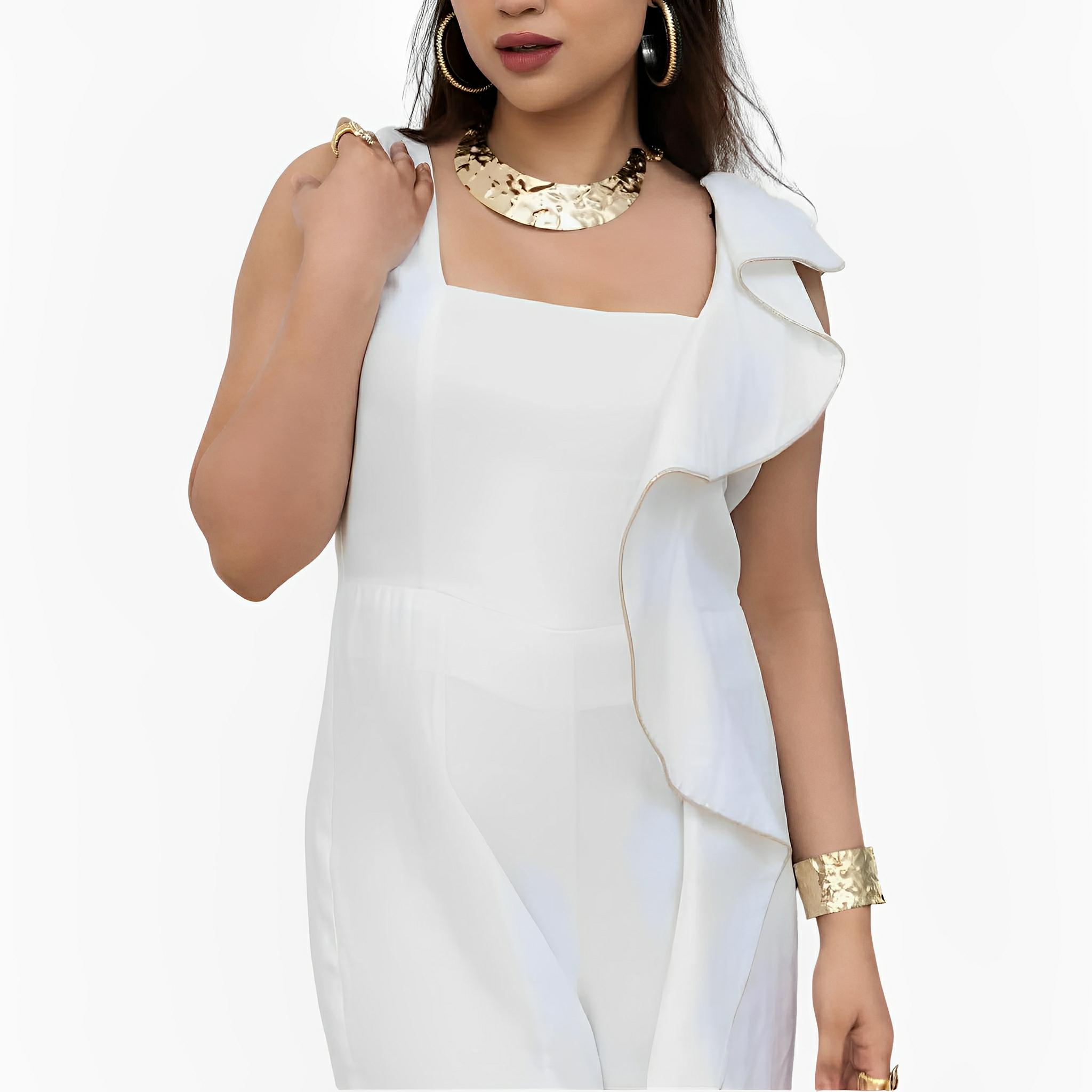 Masha Off-White Linen Jumpsuit by Lilly Sarti