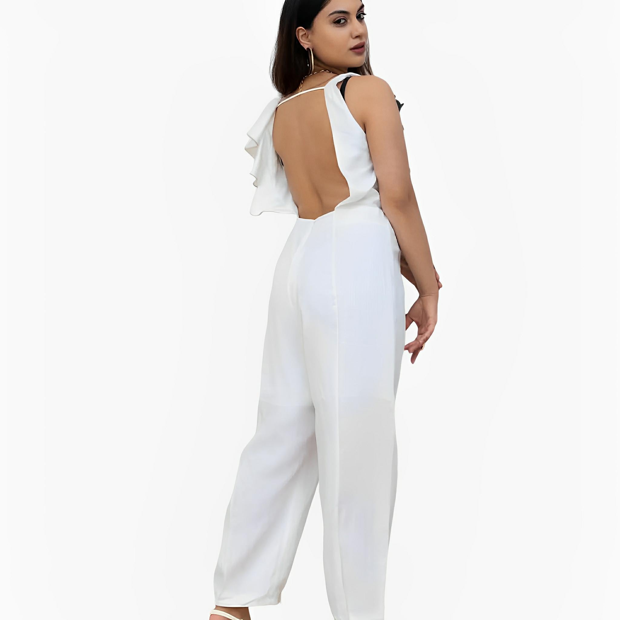 Masha Off-White Linen Jumpsuit by Lilly Sarti