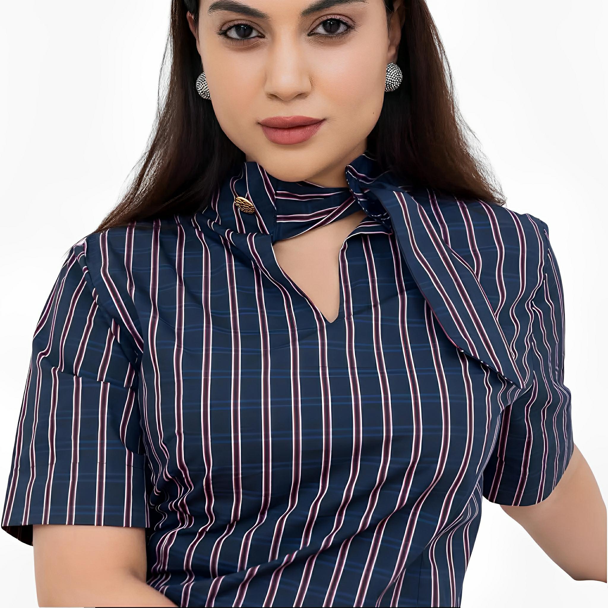 Western Scarf Collar Blouse by Lilly Sarti