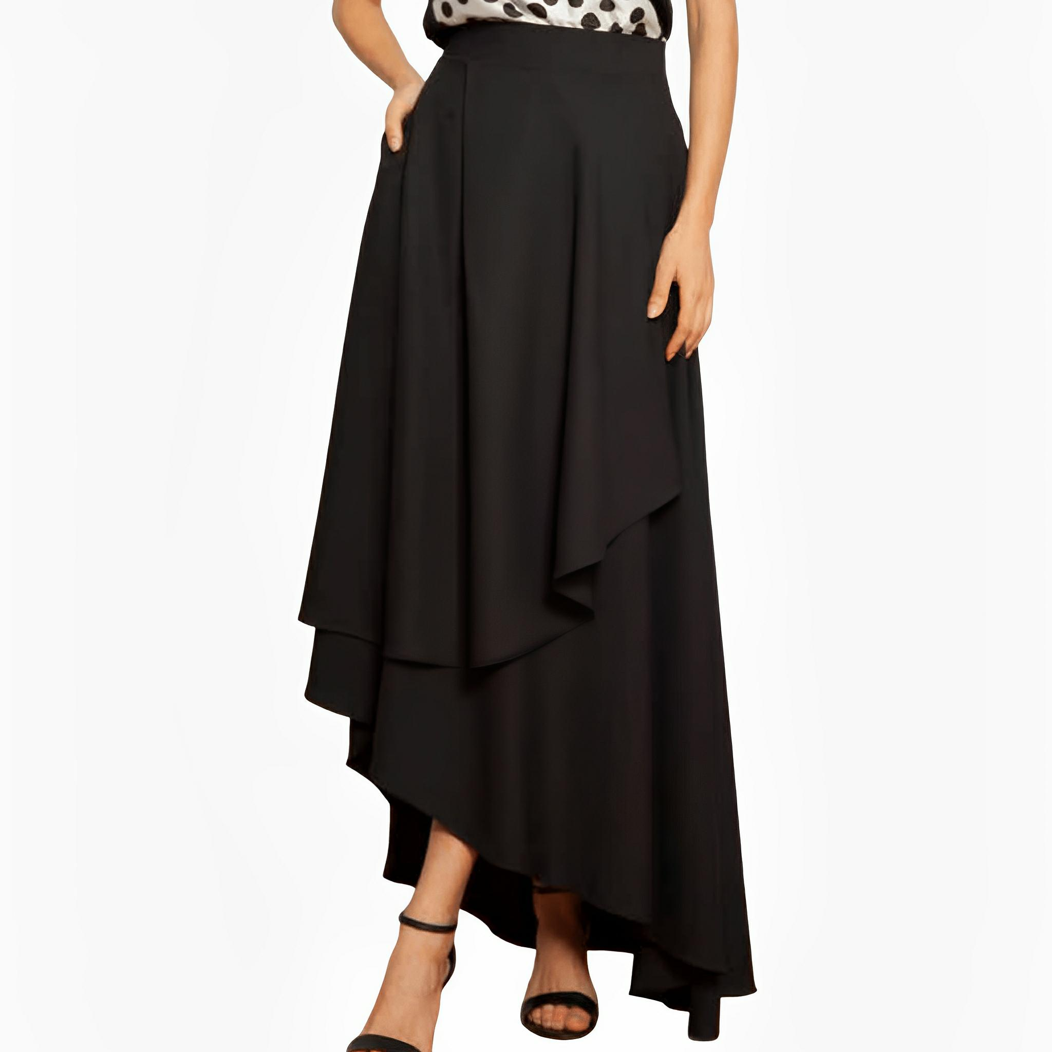 Black Tailored Zurich Skirt by Ton Âge