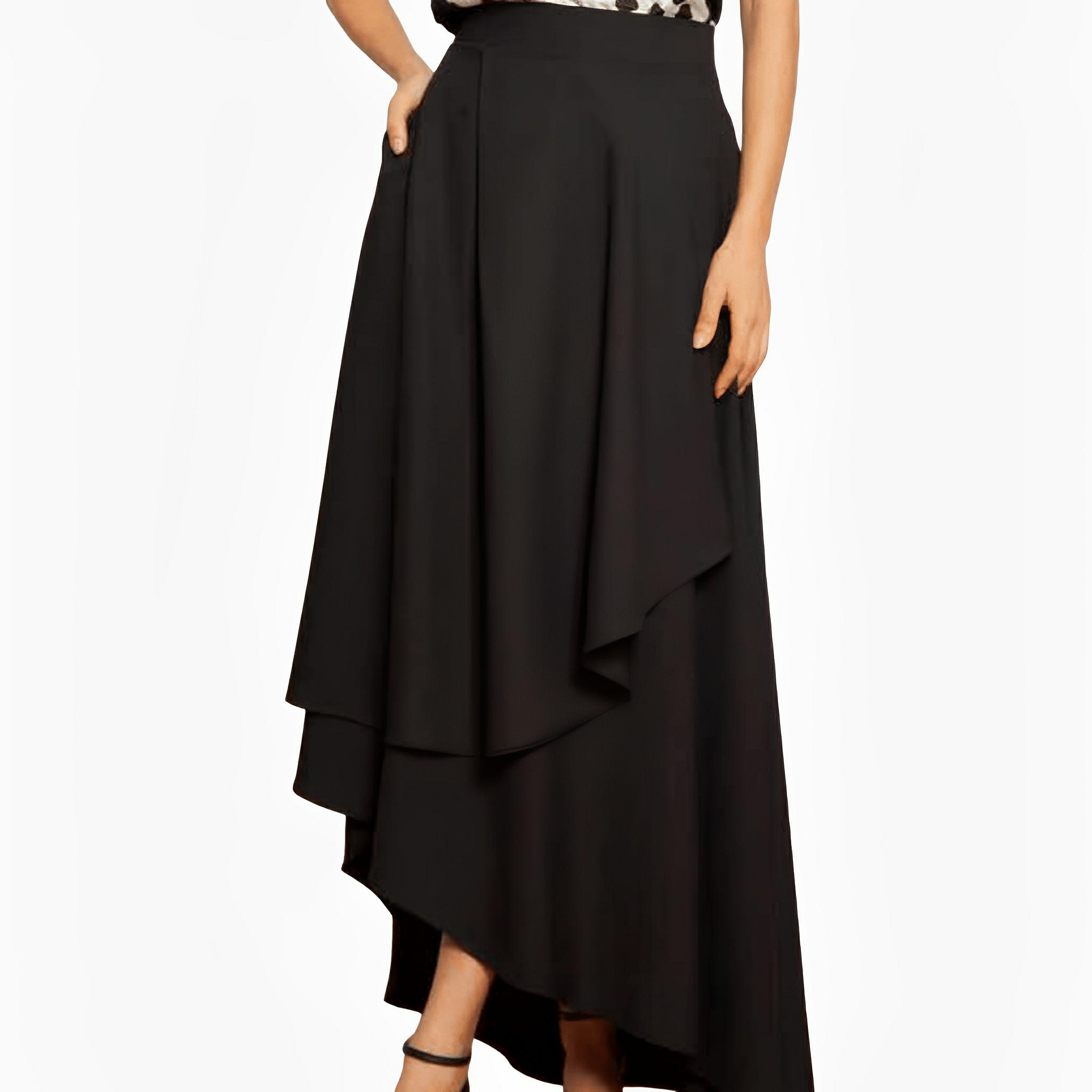 Black Tailored Zurich Skirt by Ton Âge