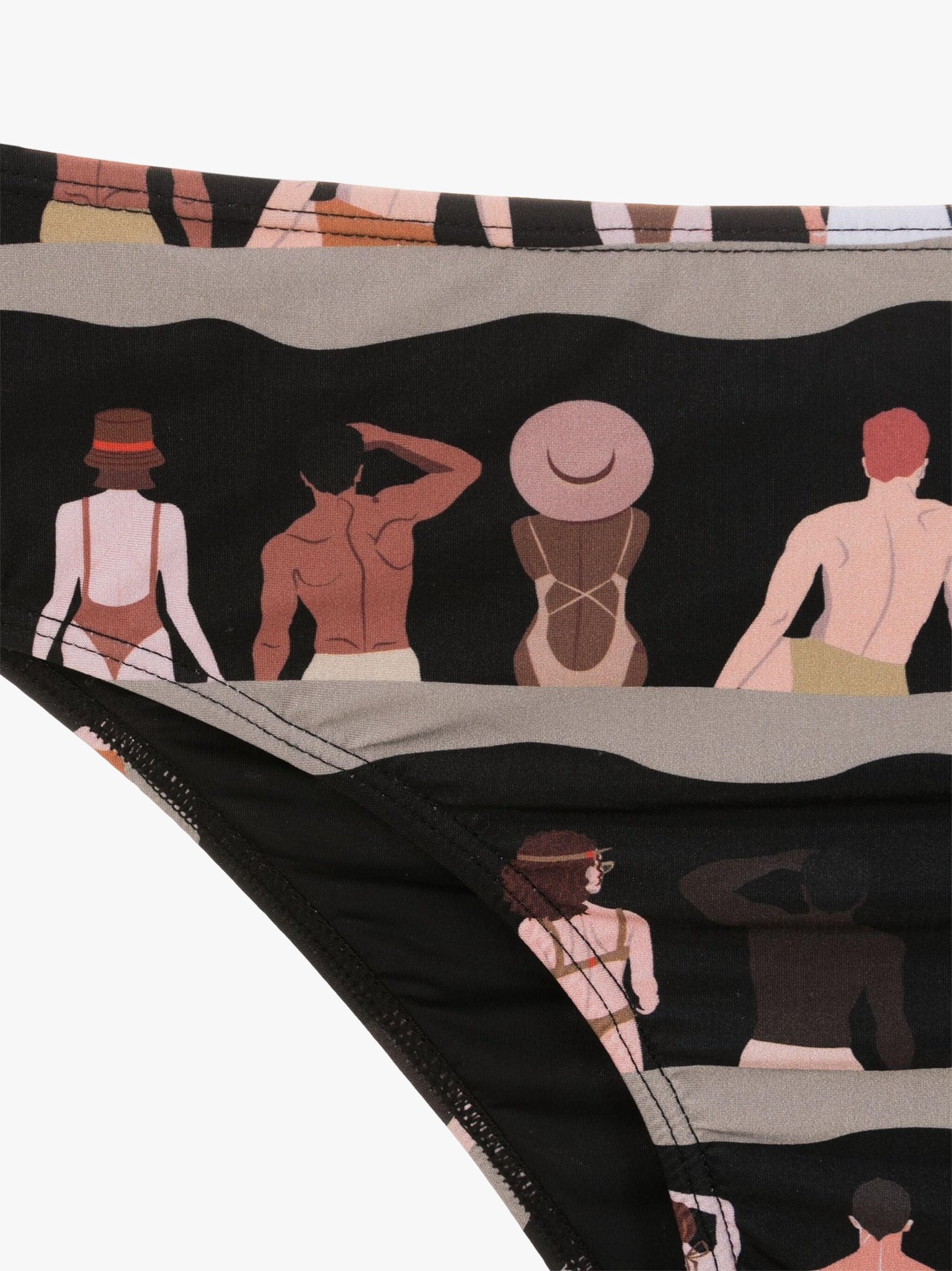 Cultural Print High-Waist Bikini Bottom by Amir Slama