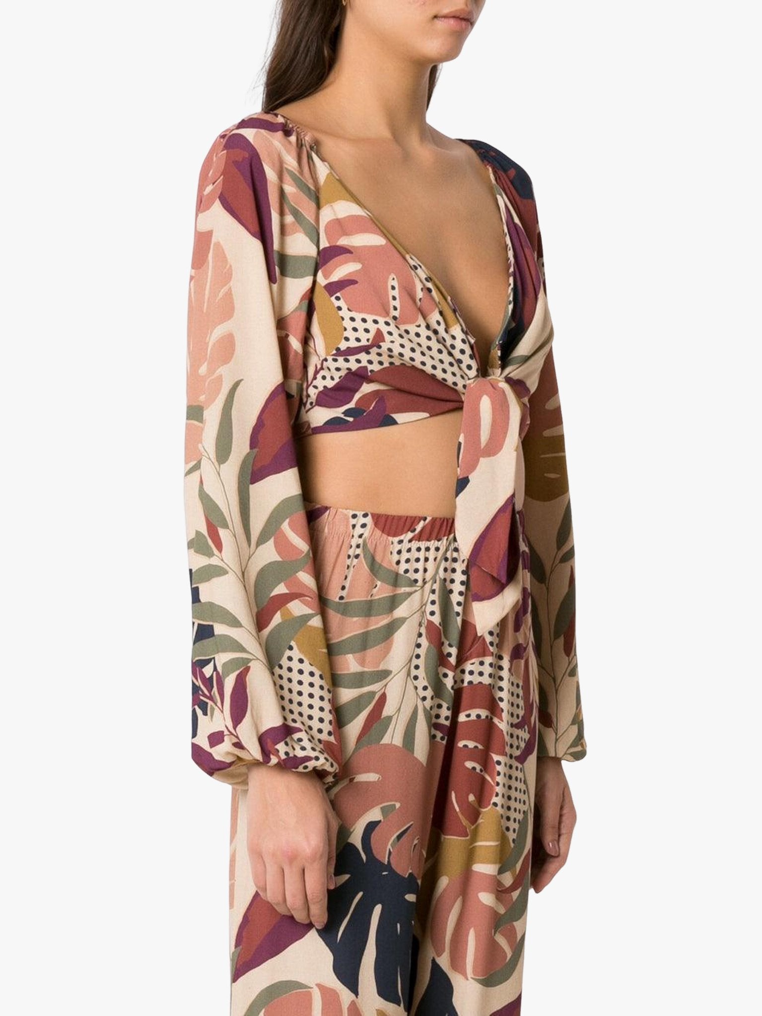 Leaf Print Maxi Skirt by Amir Slama
