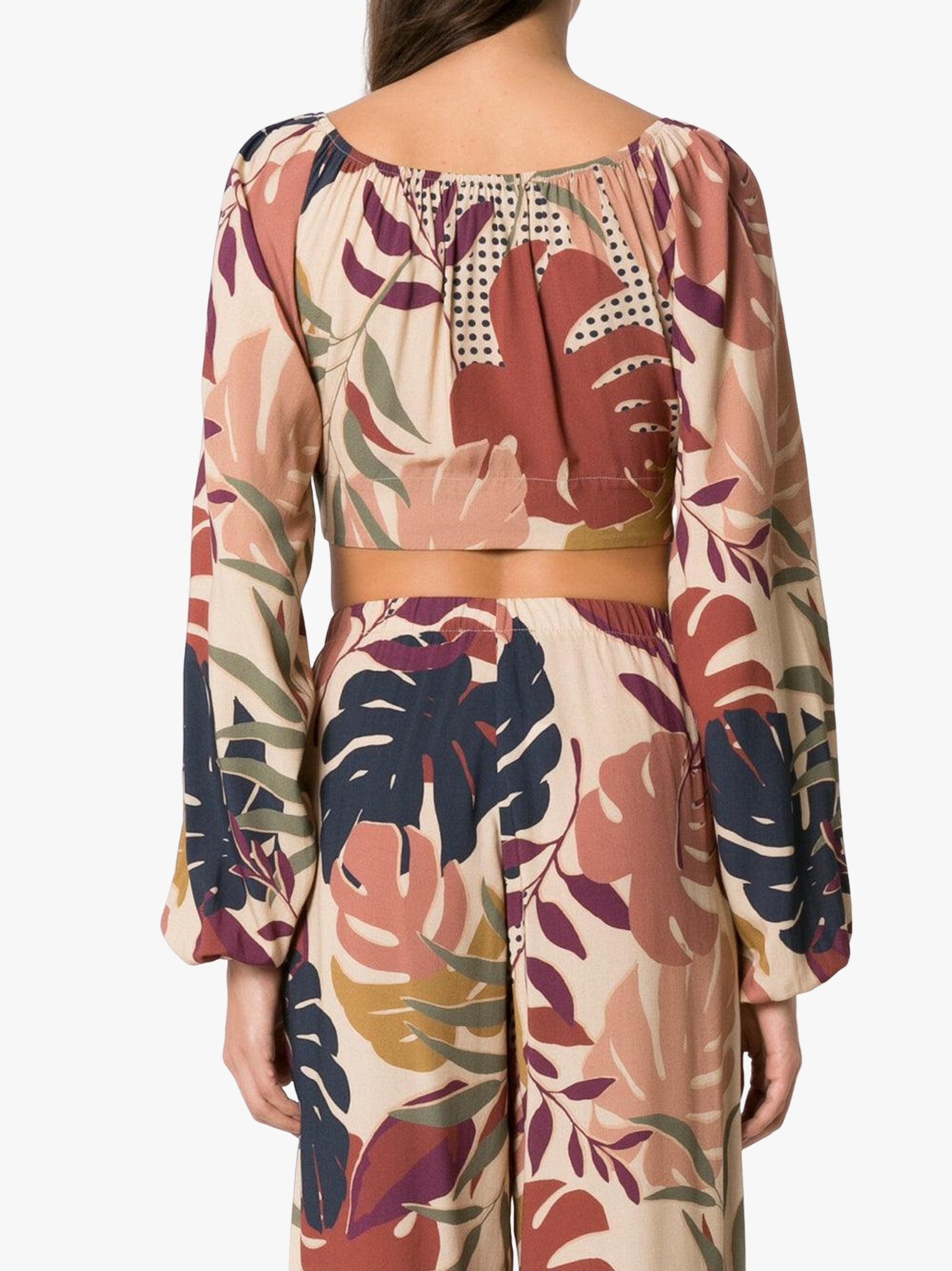 Leaf Print Cropped Top by Amir Slama