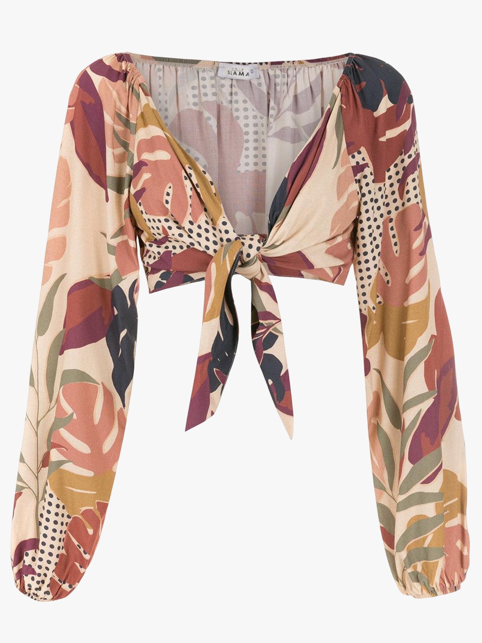 Leaf Print Cropped Top by Amir Slama
