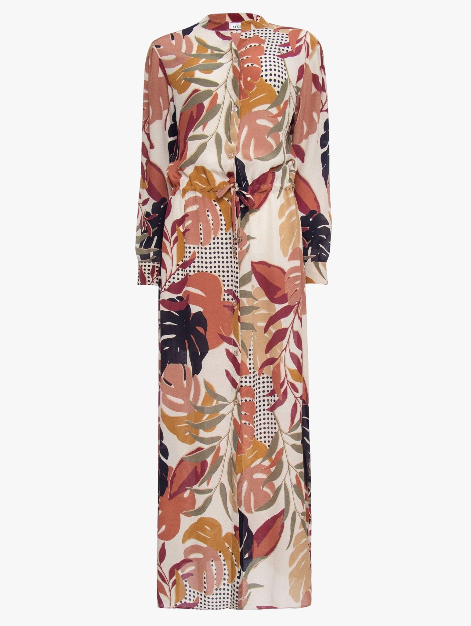 Leaf Print Silk Dress by Amir Slama