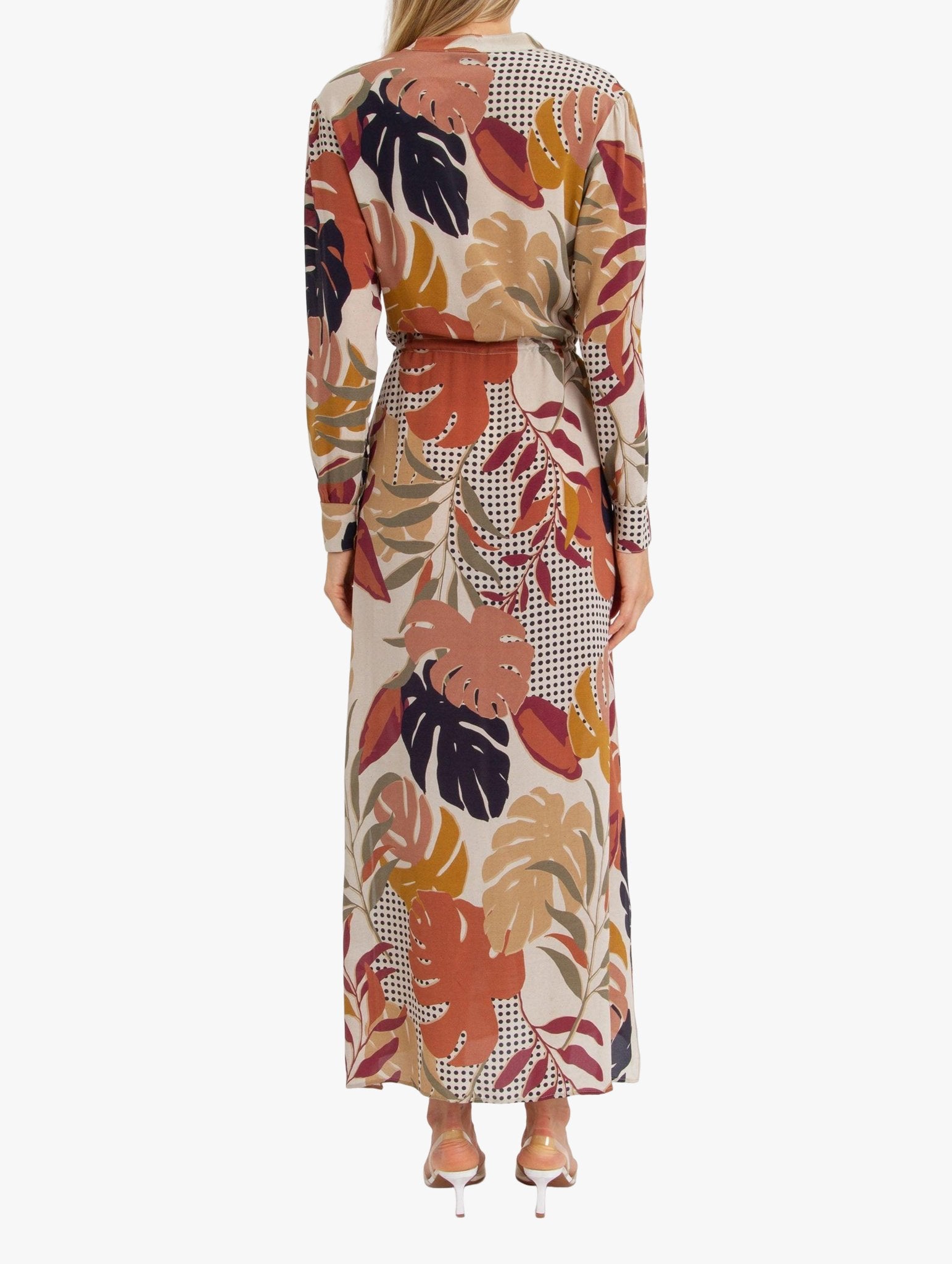 Leaf Print Silk Dress by Amir Slama