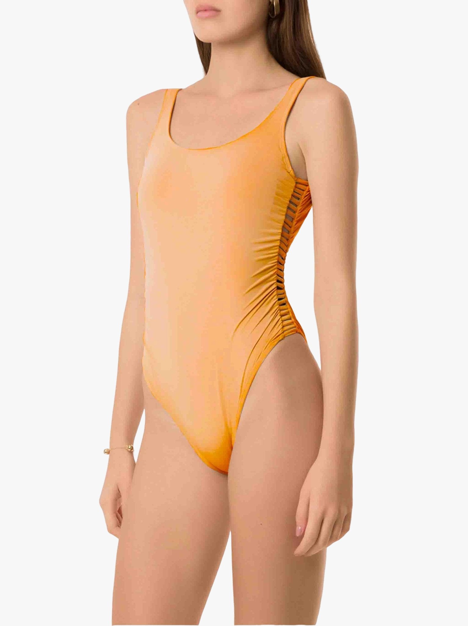 Side Strap Cutout Swimsuit by Amir Slama