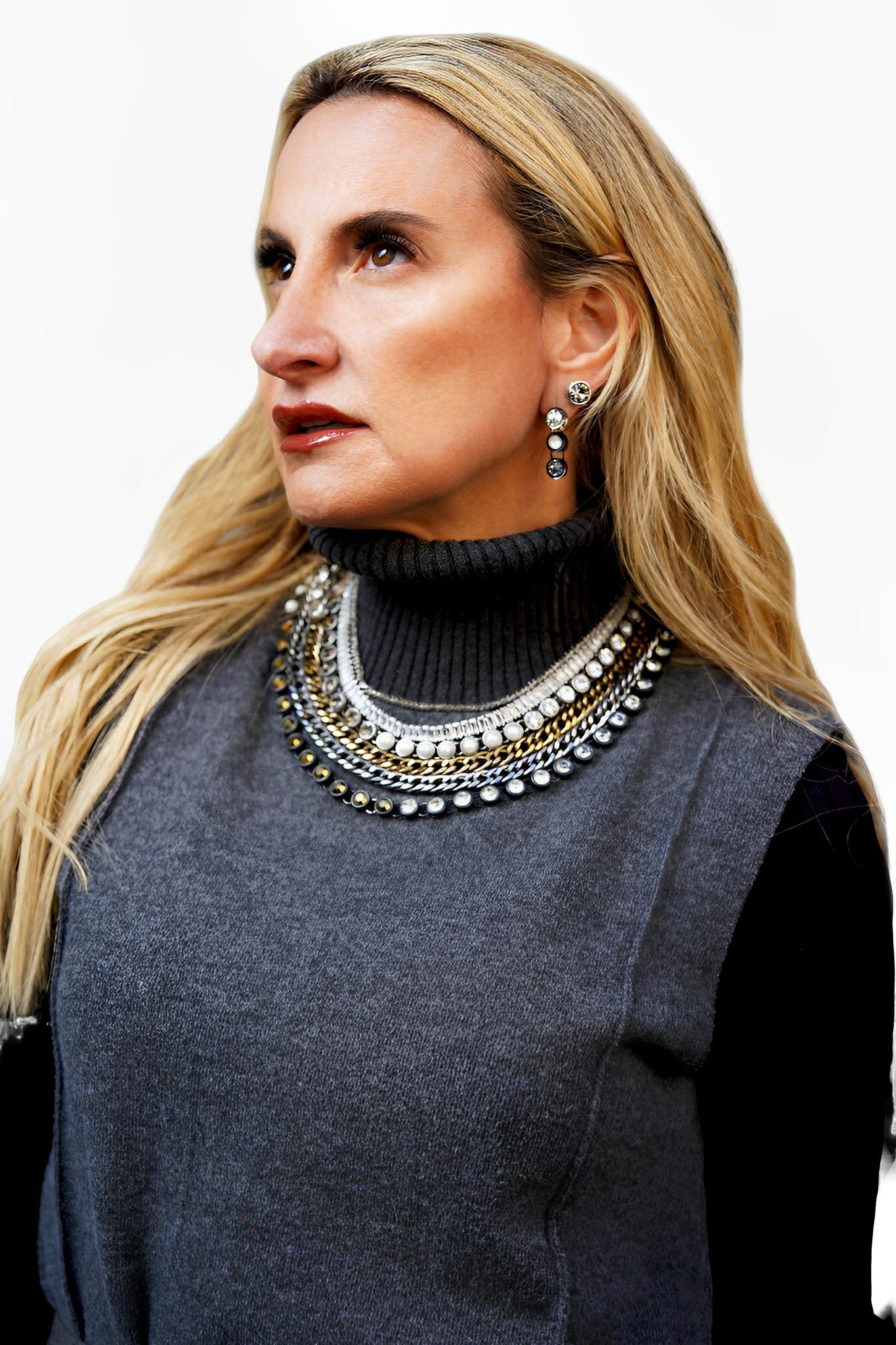 Maxi Glam Layered Necklace by Juliana Manzini