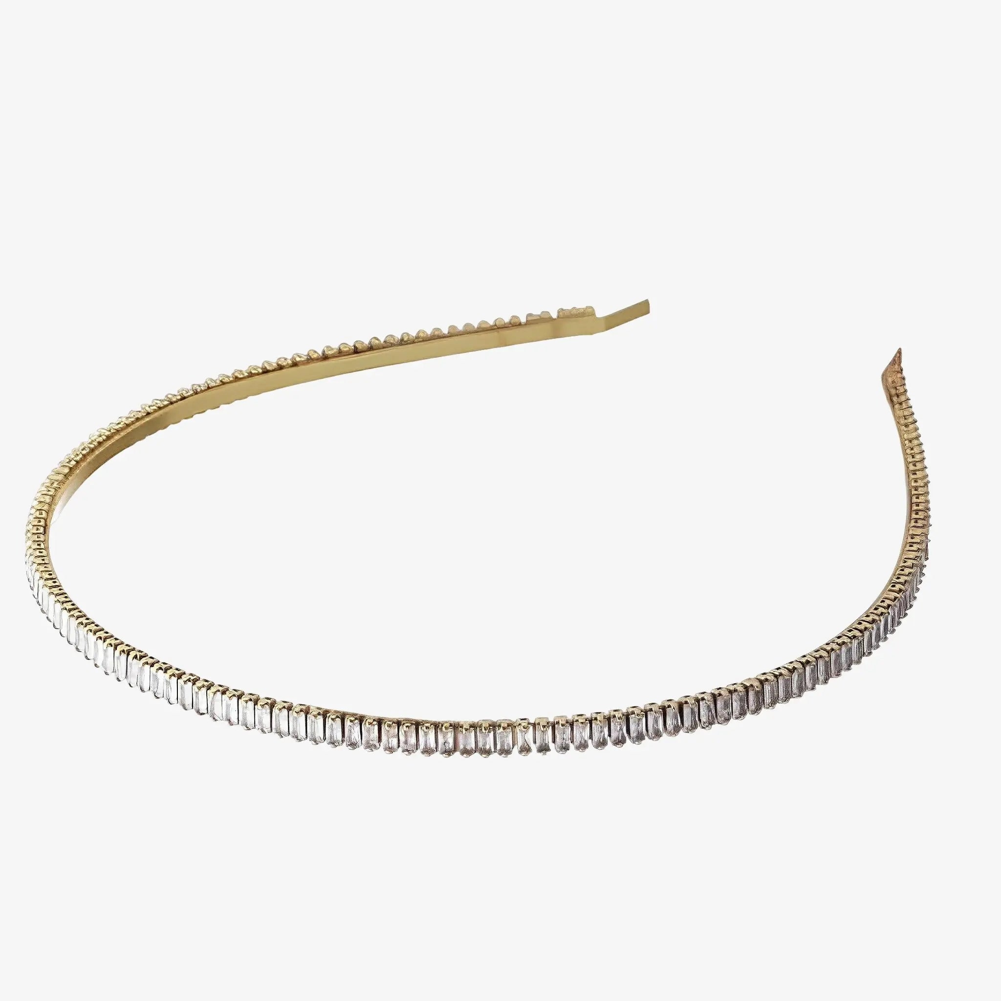 Vintage Gold Zirconia Tiara by Juliana Manzini