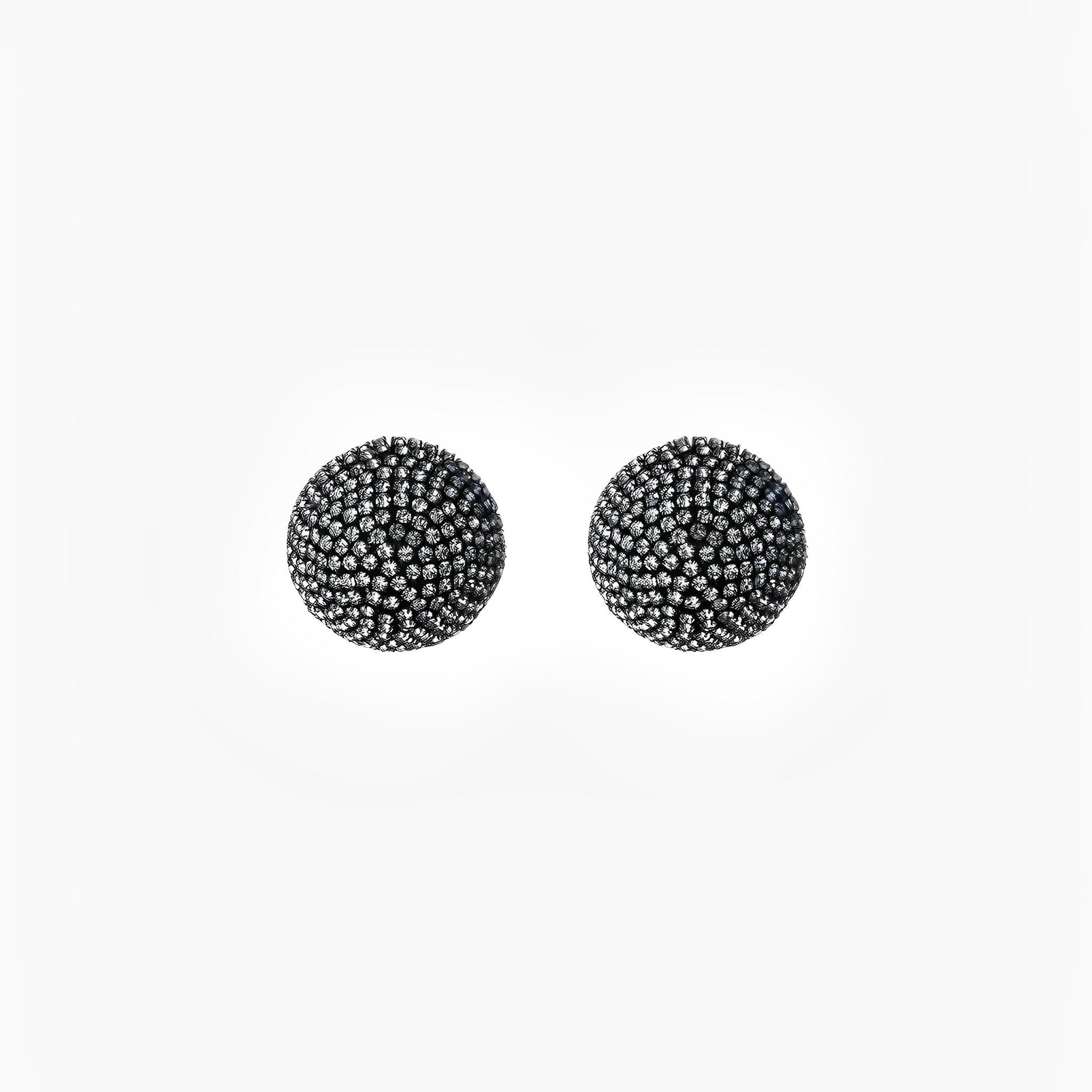 Canopy Silver Rhinestone Earrings by Juliana Manzini