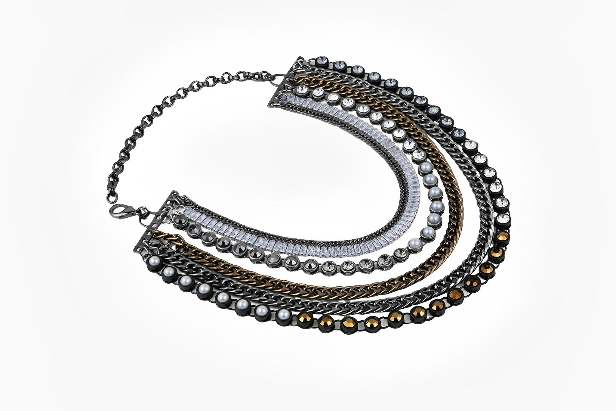 Maxi Glam Layered Necklace by Juliana Manzini