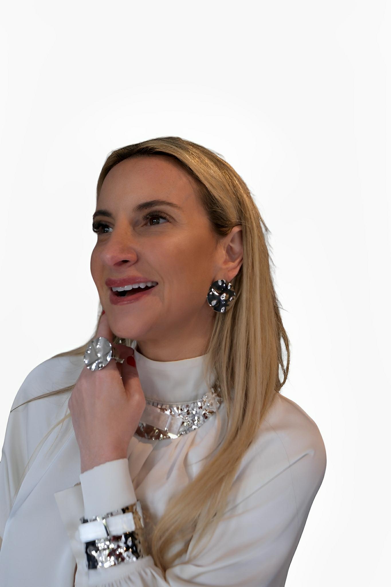 Life Hi-Lo Silver Selenite Bracelet by Juliana Manzini