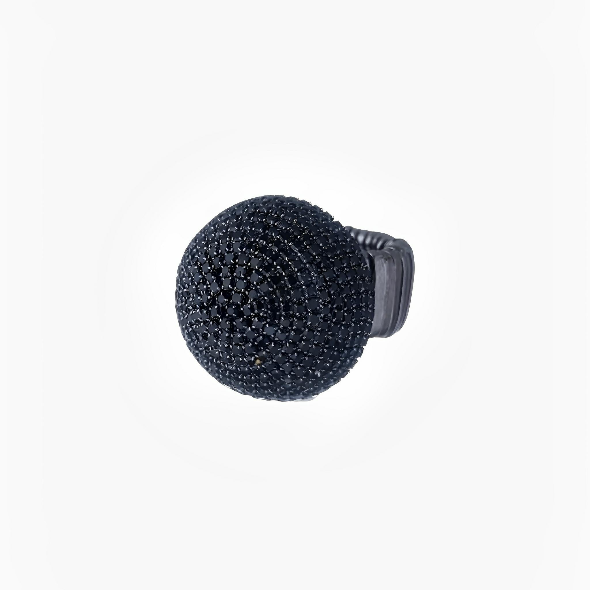 Canopy Black Rhinestone Ring by Juliana Manzini