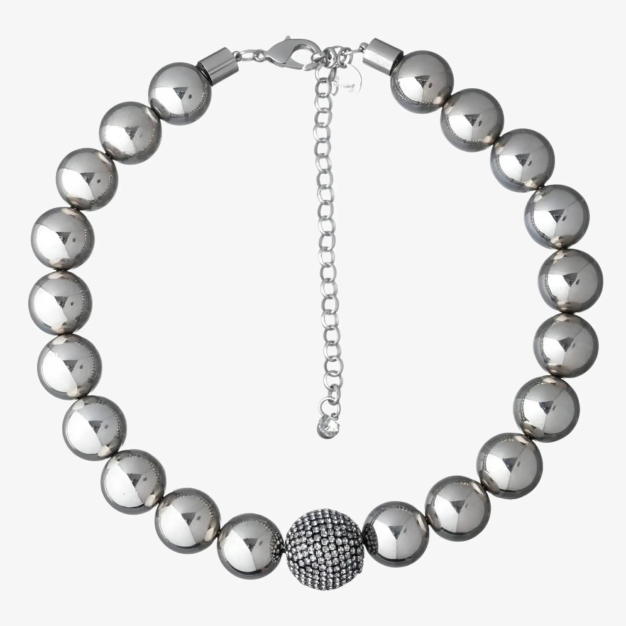 Royalty Silver Sphere Necklace by Juliana Manzini