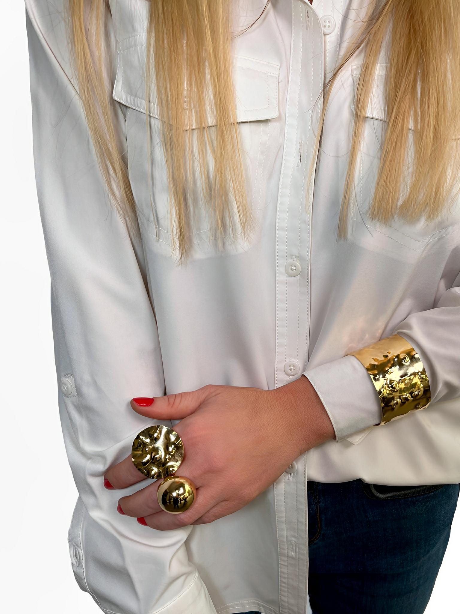 Life Hi-Lo Gold Ring by Juliana Manzini