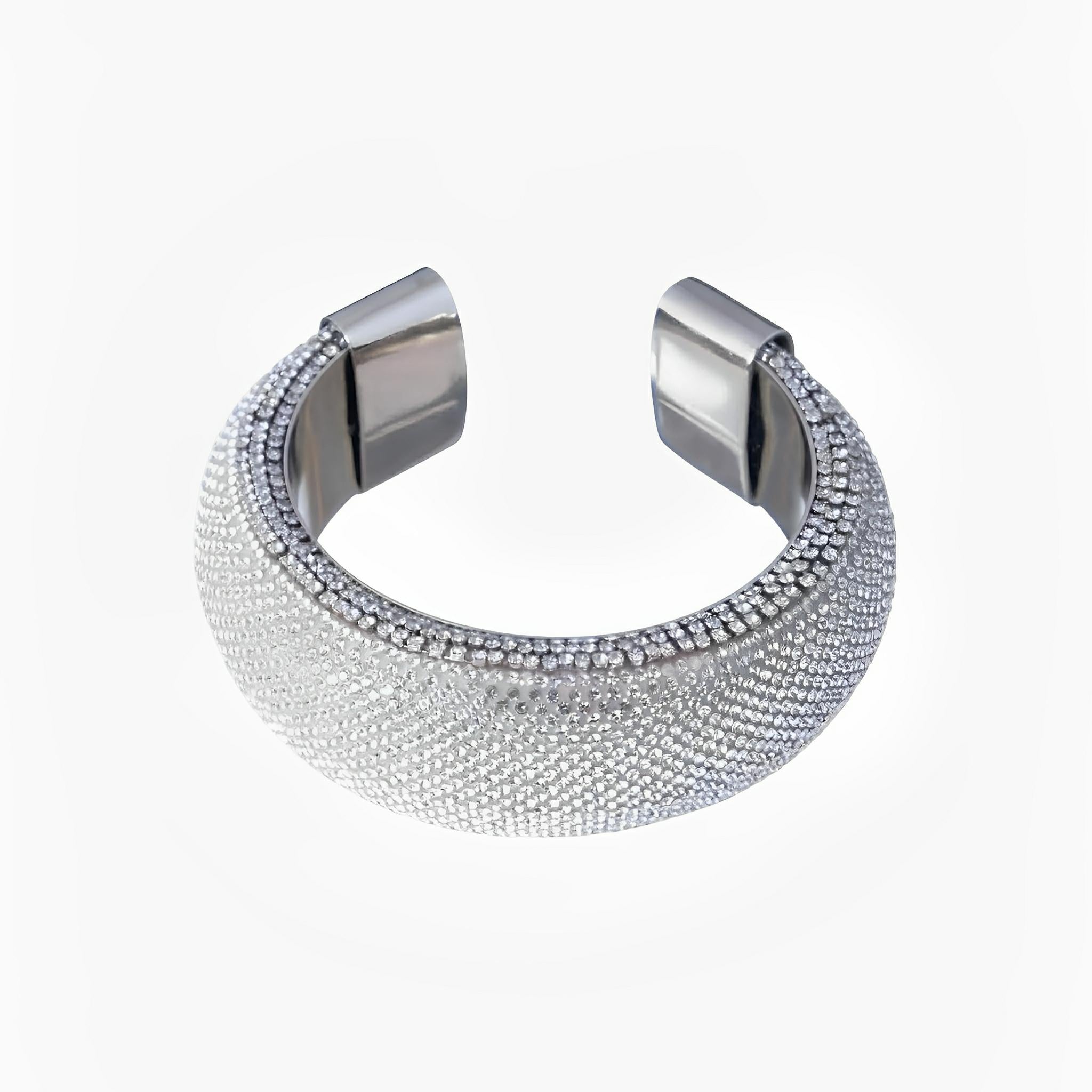 Silver Rhinestone Shine Bracelet by Juliana Manzini