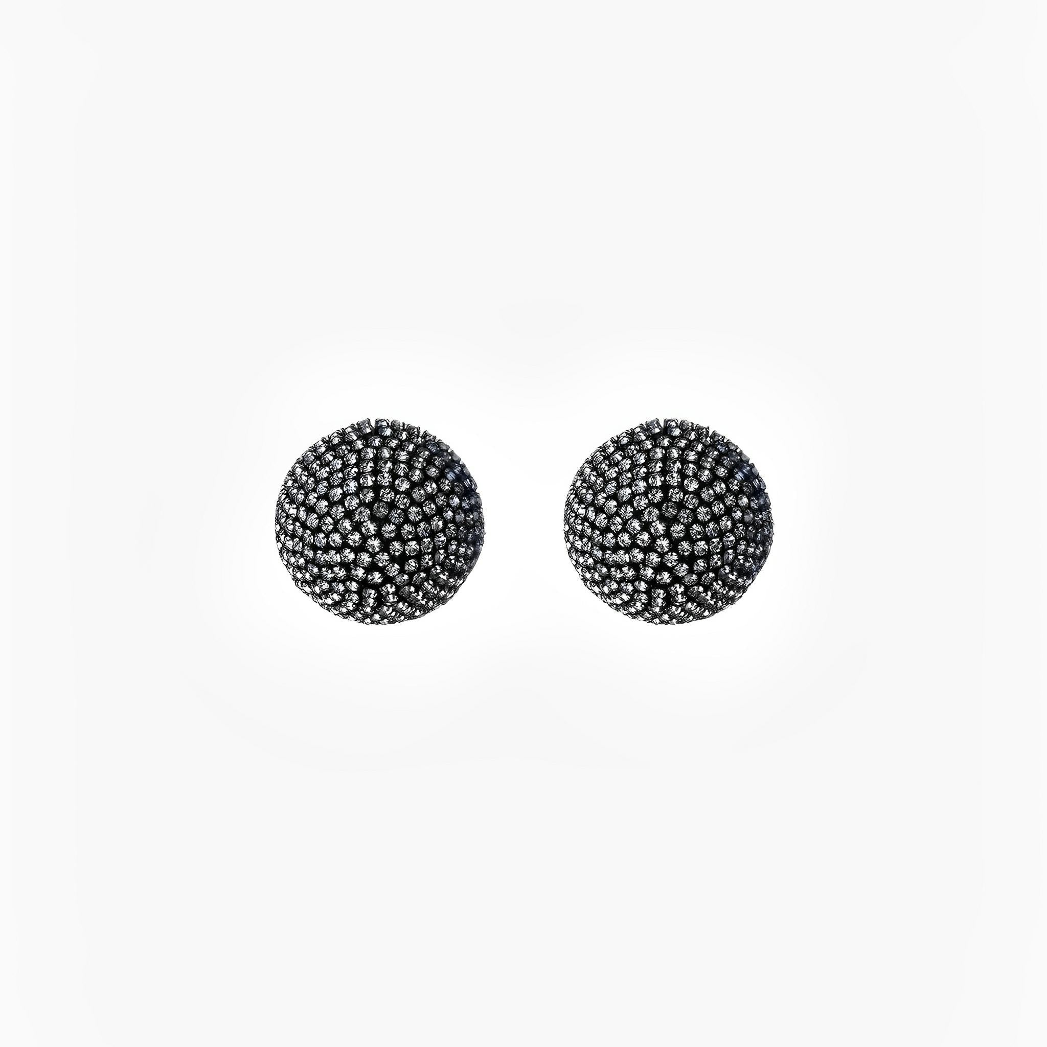 Silver Canopy Rhinestone Earrings by Juliana Manzini