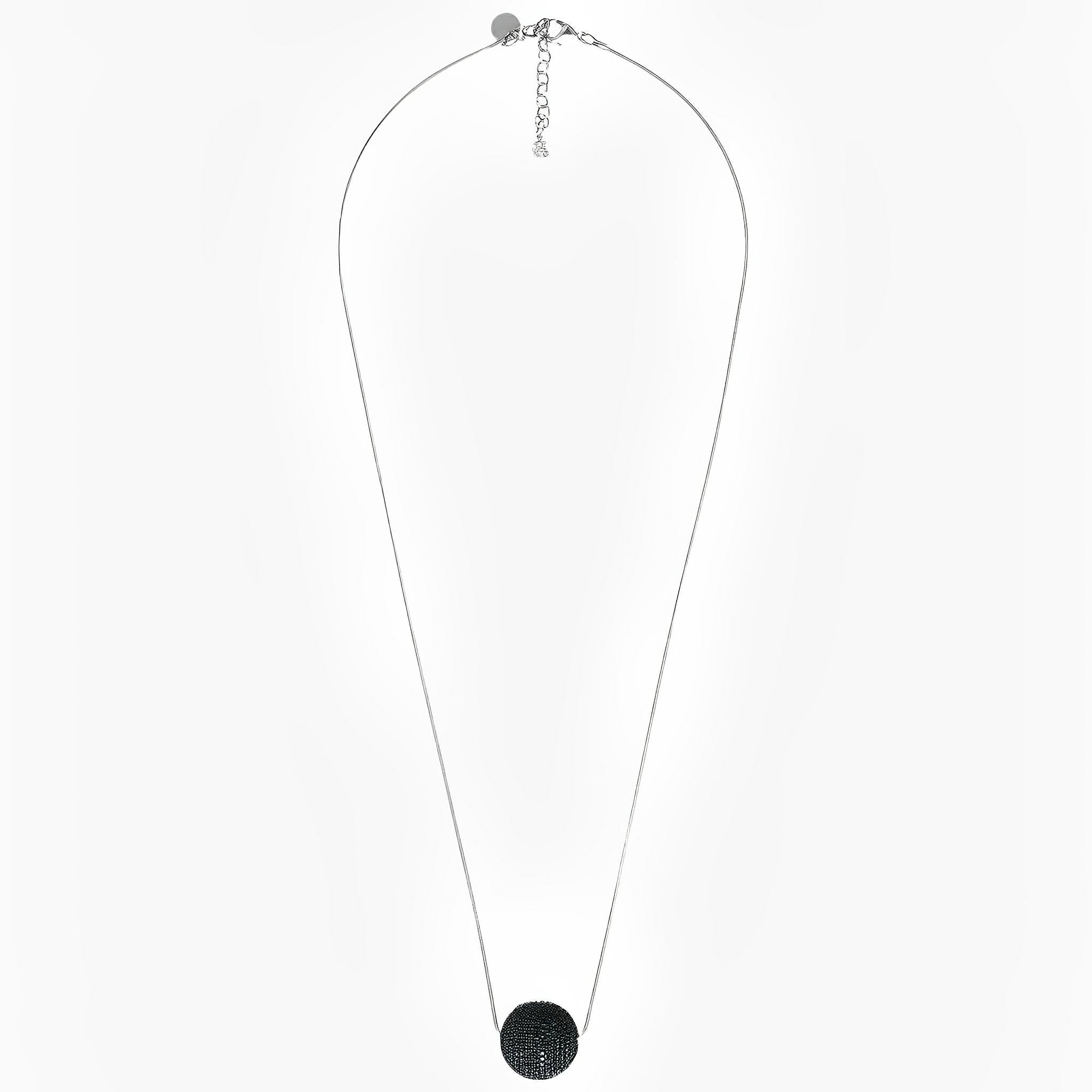 Long Green Rhinestone Sphere Necklace by Juliana Manzini