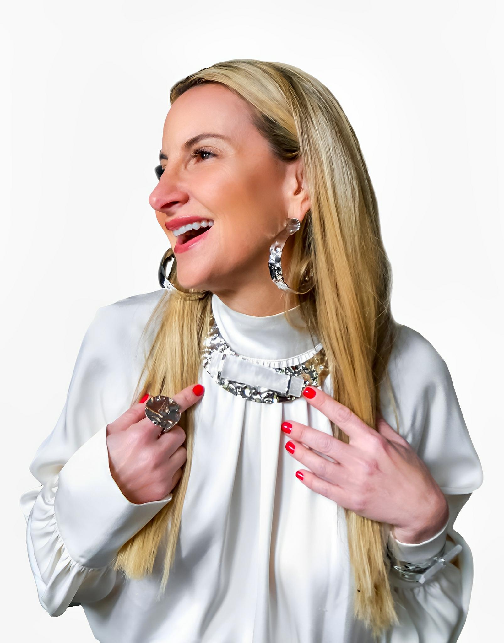Life Hi-Lo Silver Hoop Earrings by Juliana Manzini