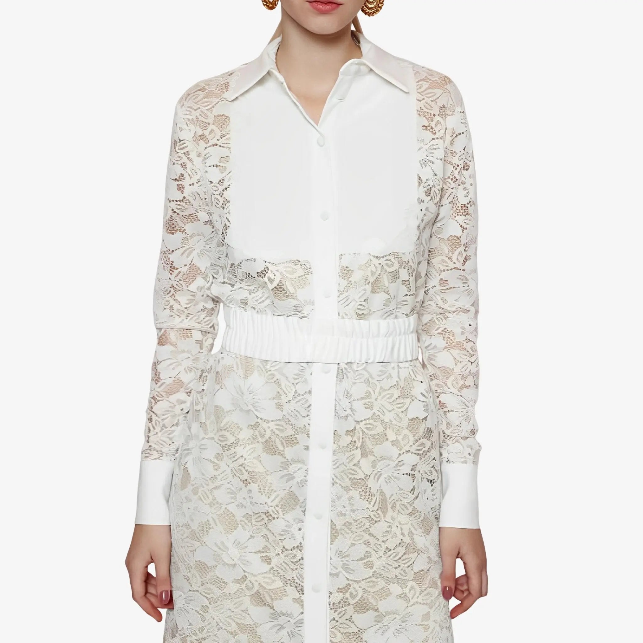 Ada Off-White Lace Chemise by Lethicia Bronstein