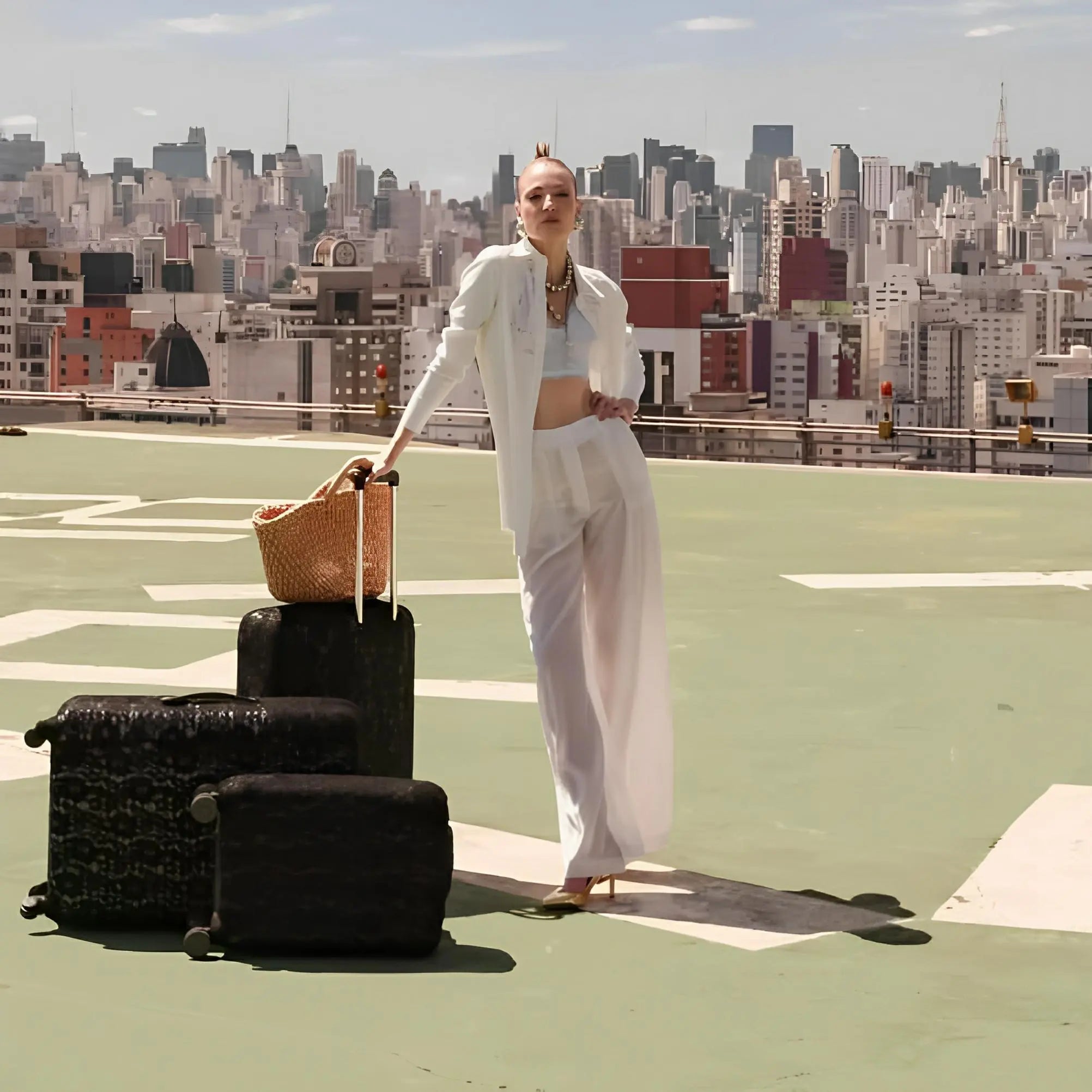 Aida Off-White Crepe & Lace Long Shirt by Lethicia Bronstein