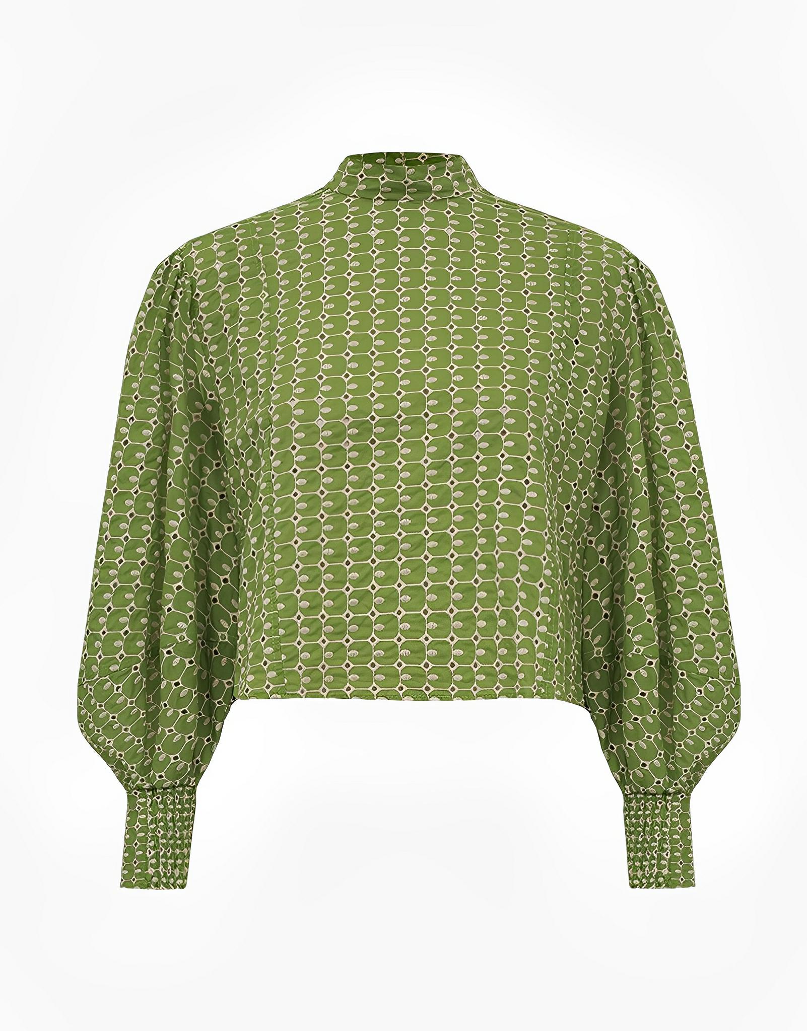 Casulo White Lace Long-Sleeve Blouse by Lilly Sarti