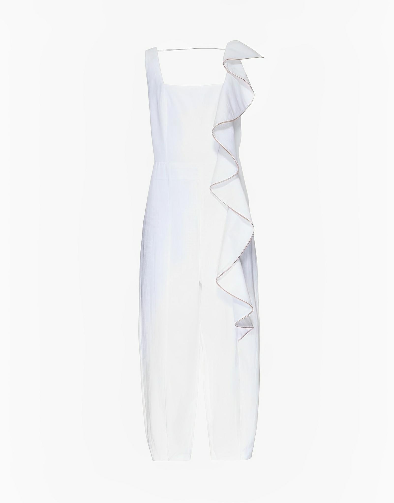 Masha Off-White Linen Jumpsuit by Lilly Sarti