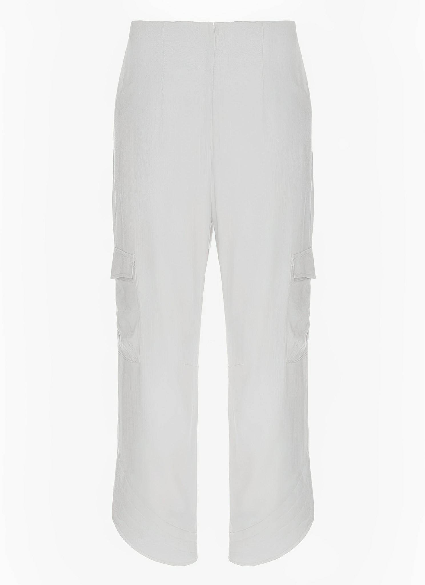 Off-White Linen Cargo Pants by Lilly Sarti
