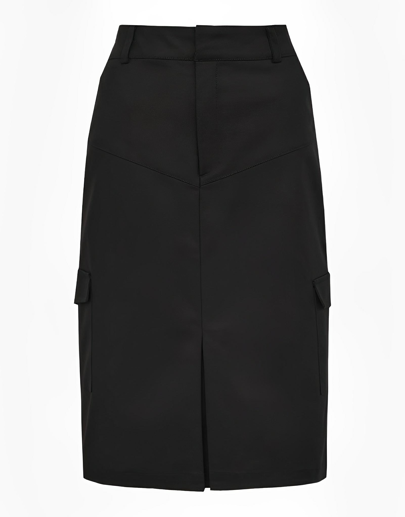 Gabardine Black Midi Skirt by Lilly Sarti