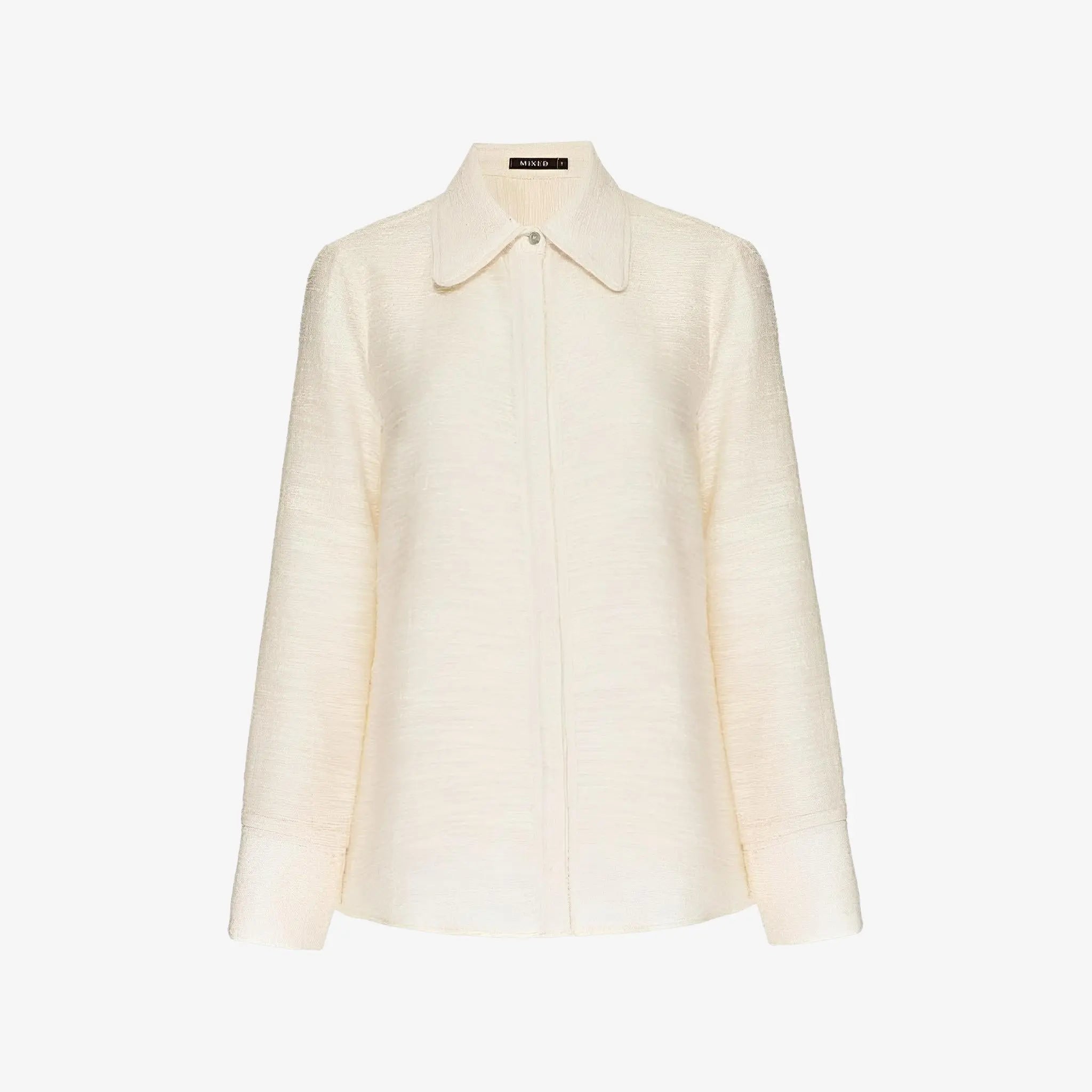 Aveia Off-White Linen Shirt by Mixed
