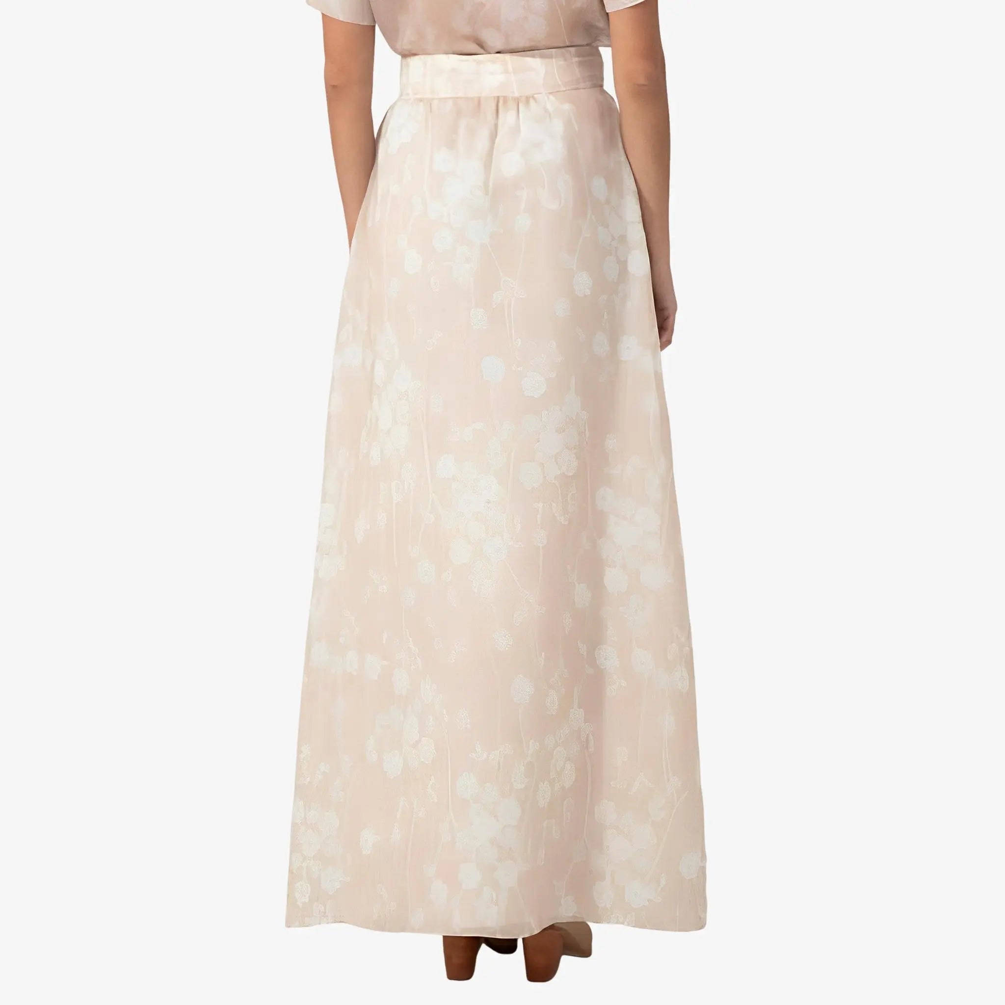 Floral Paz Beige Skirt by Mixed