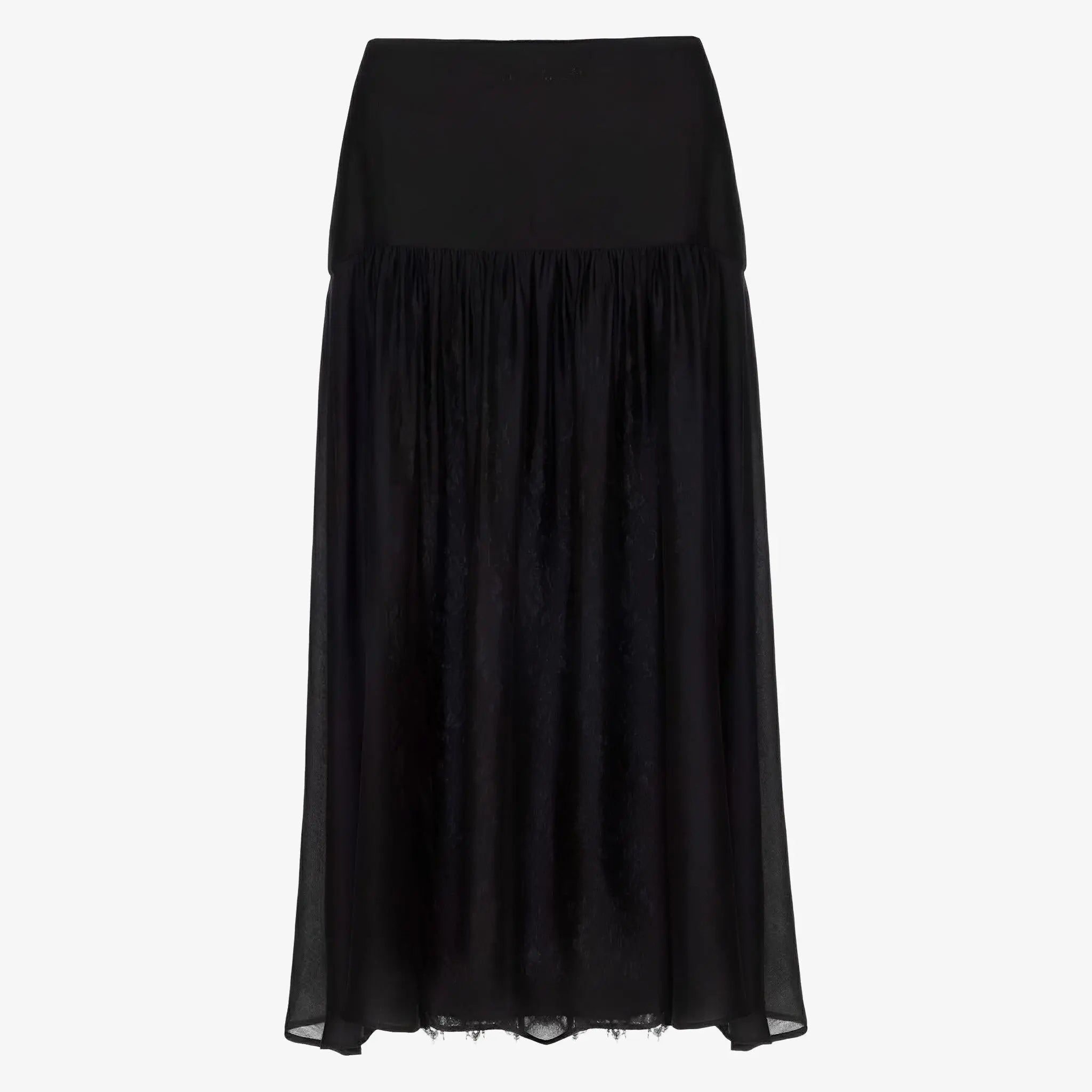 Carmen Black Satin Skirt by Mixed