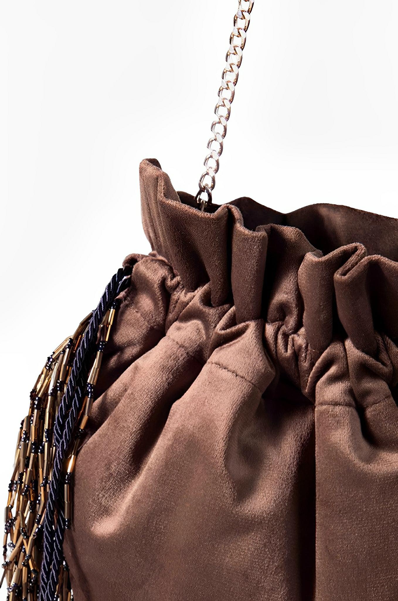 Germana Beaded Drawstring Bag by Nannacay