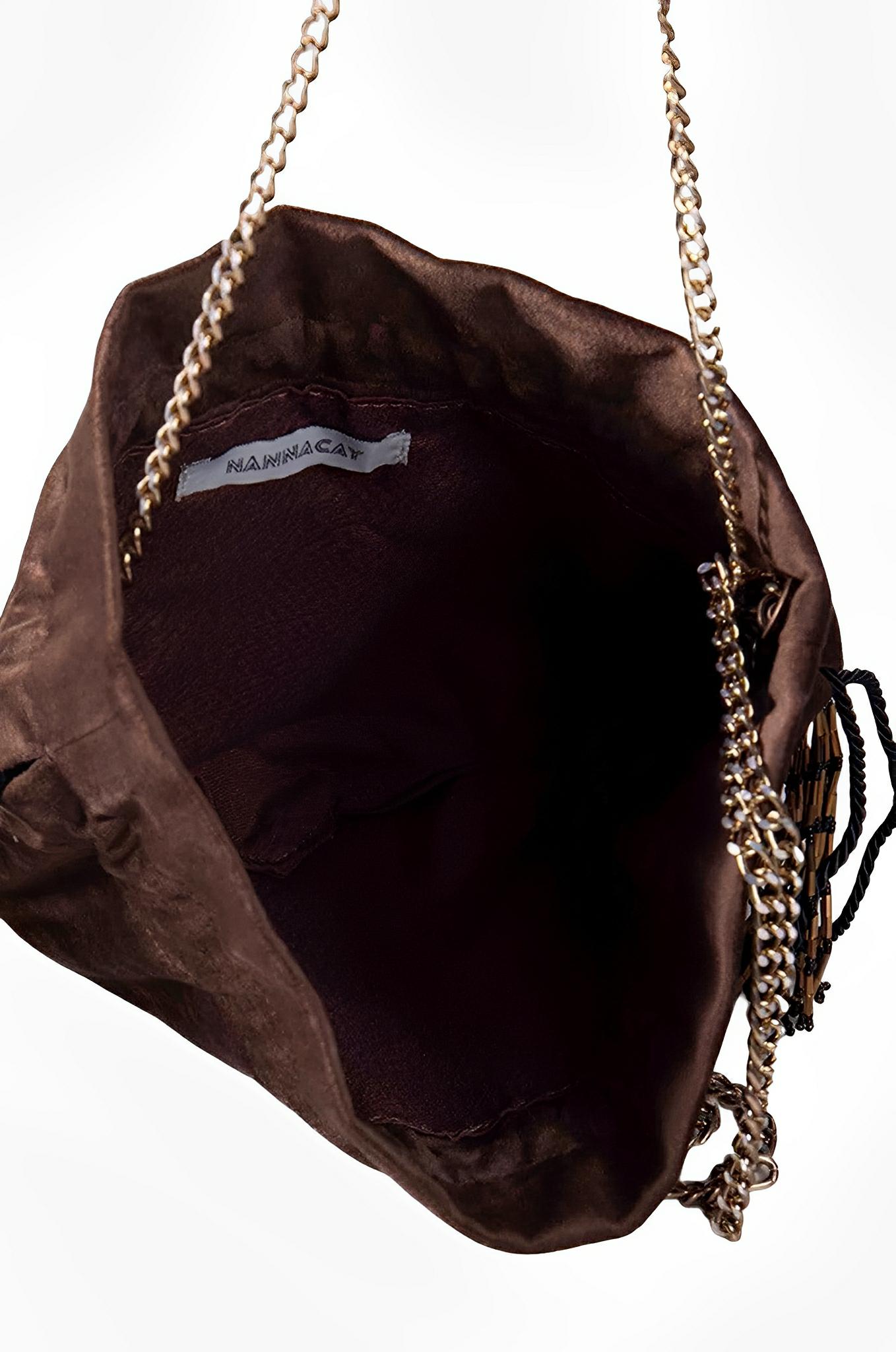 Germana Beaded Drawstring Bag by Nannacay