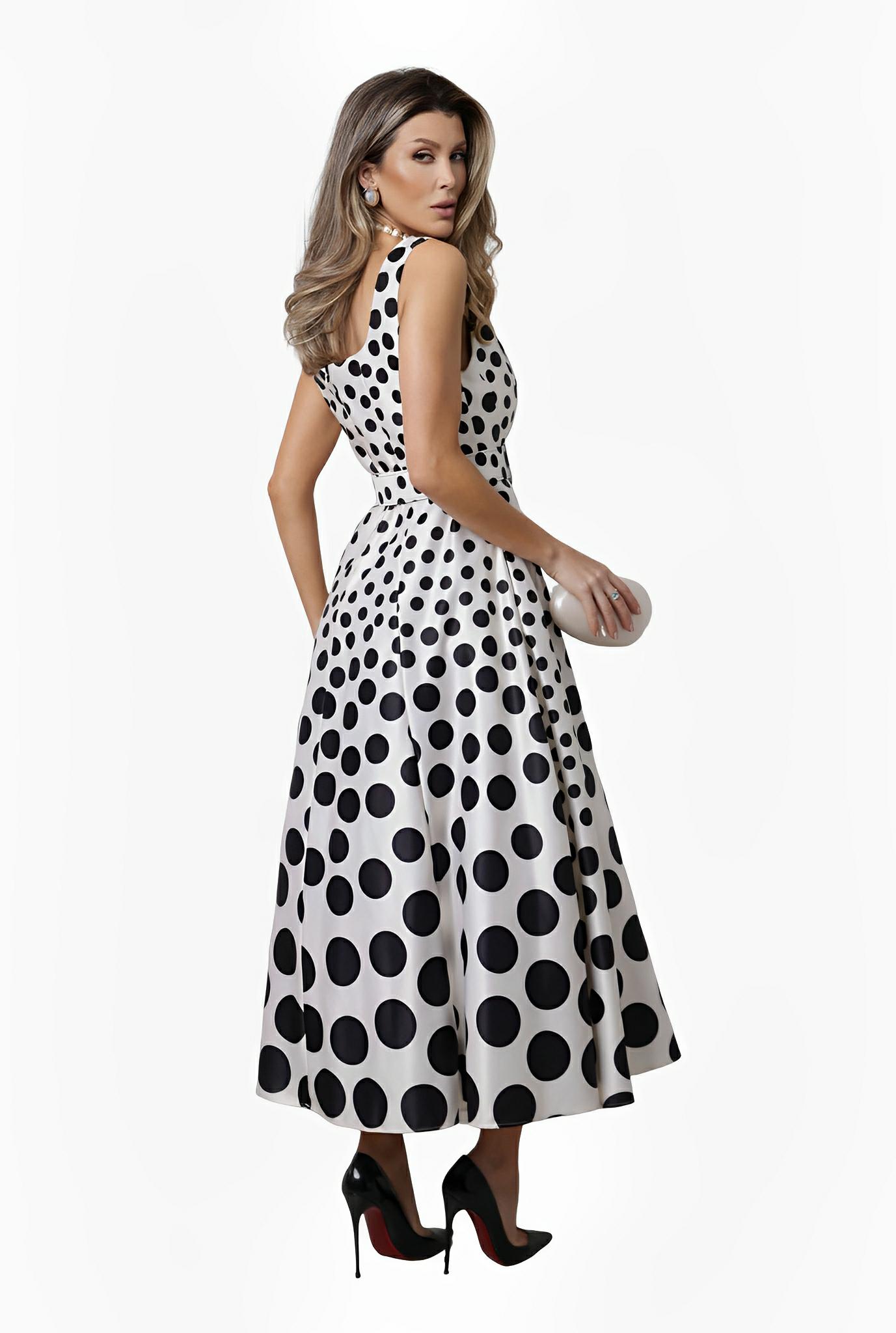 Shiny Polka Dot Viscose Dress by Ton Âge