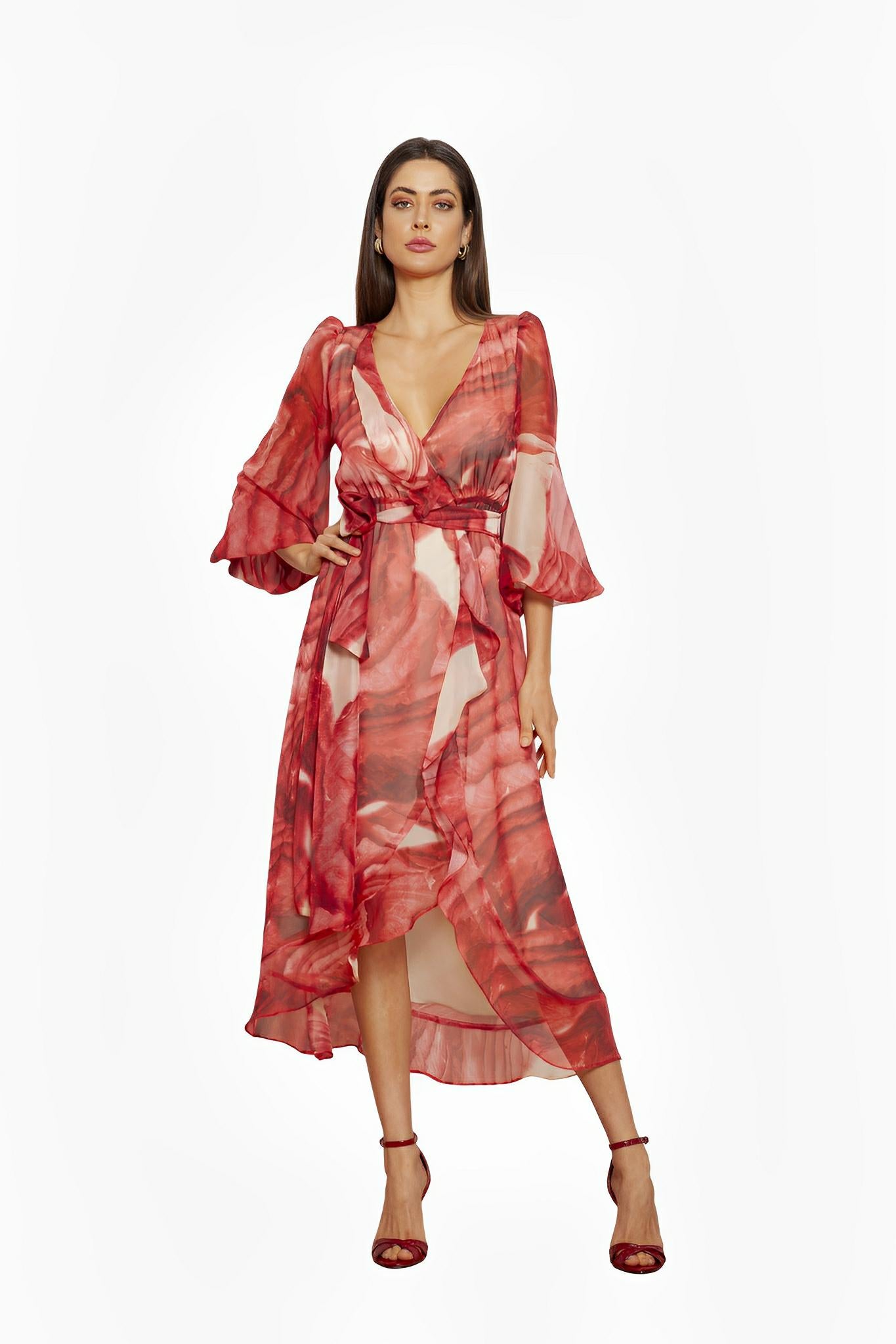 Abstract Print Silky Crepon Dress by Ton Âge