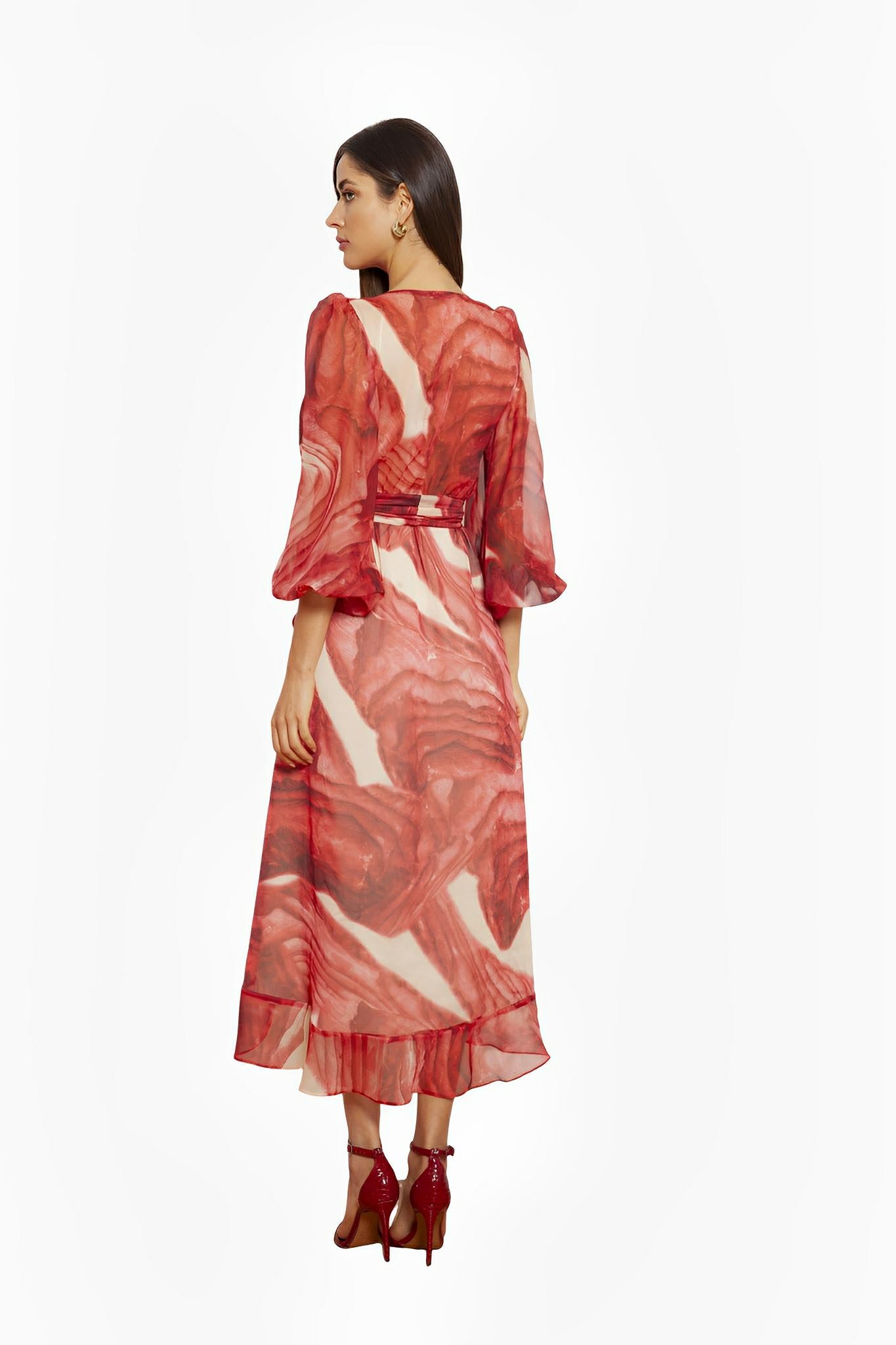 Abstract Print Silky Crepon Dress by Ton Âge