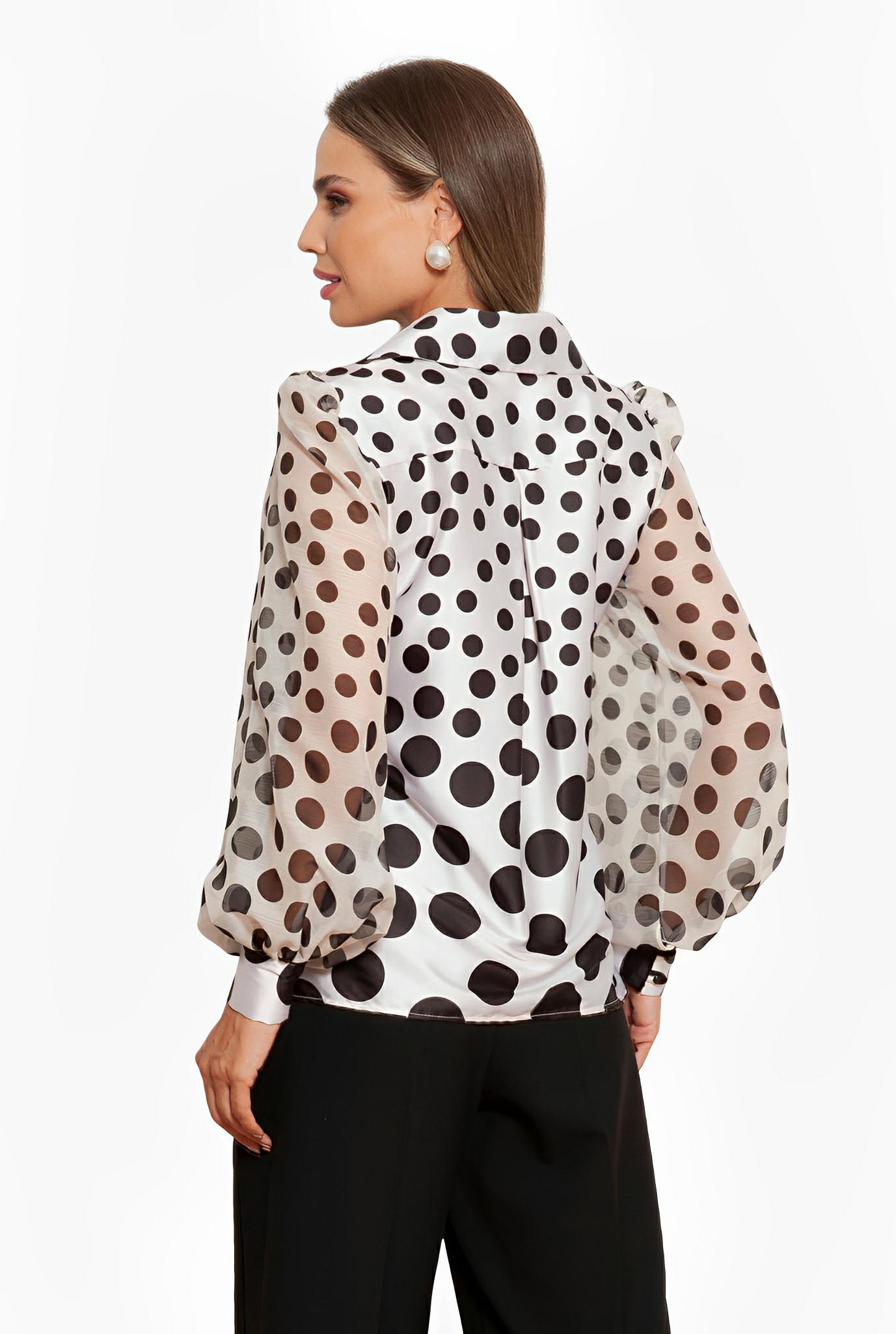 Black & White Polka Dot Gloss Shirt by Ton Âge