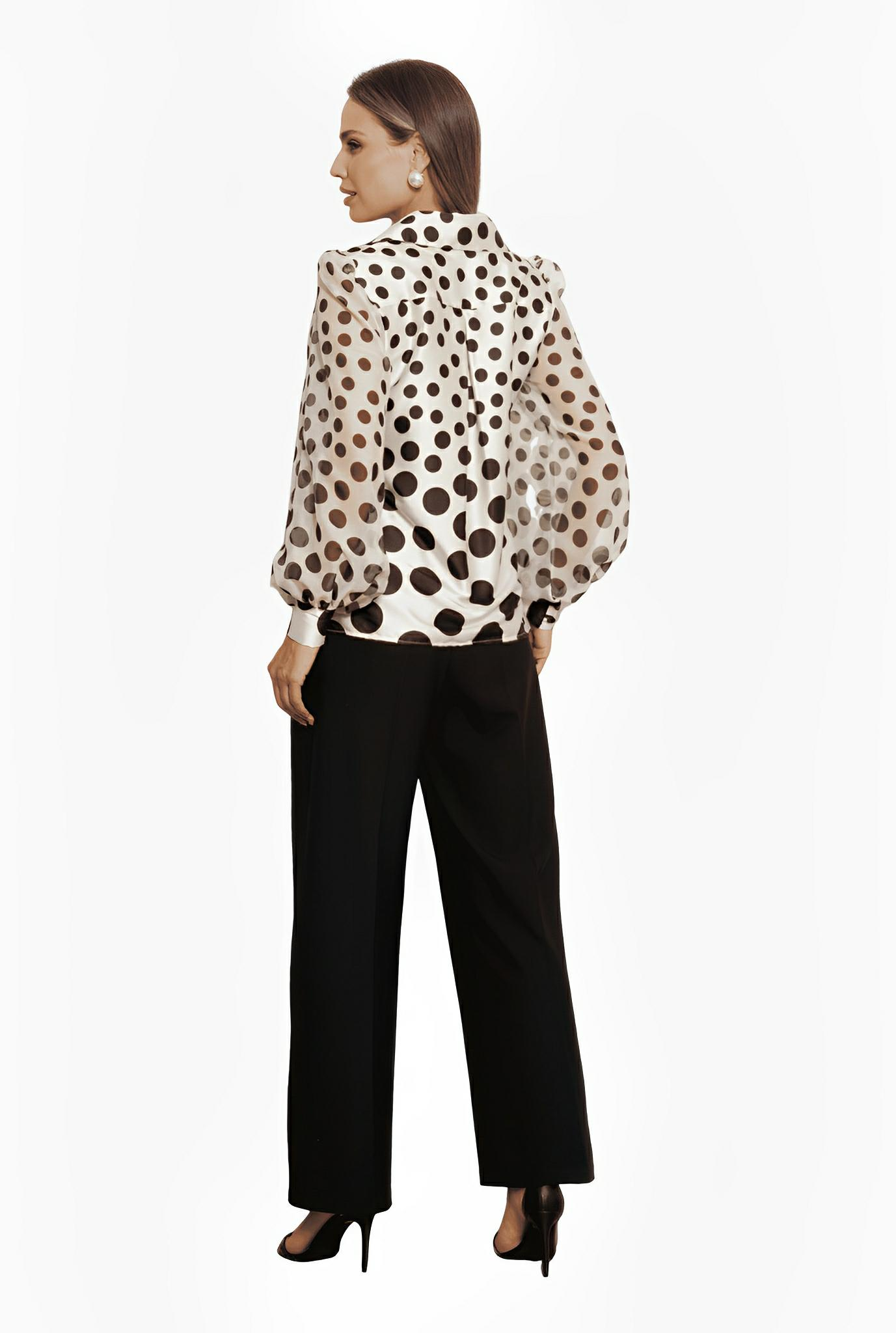 Black & White Polka Dot Gloss Shirt by Ton Âge