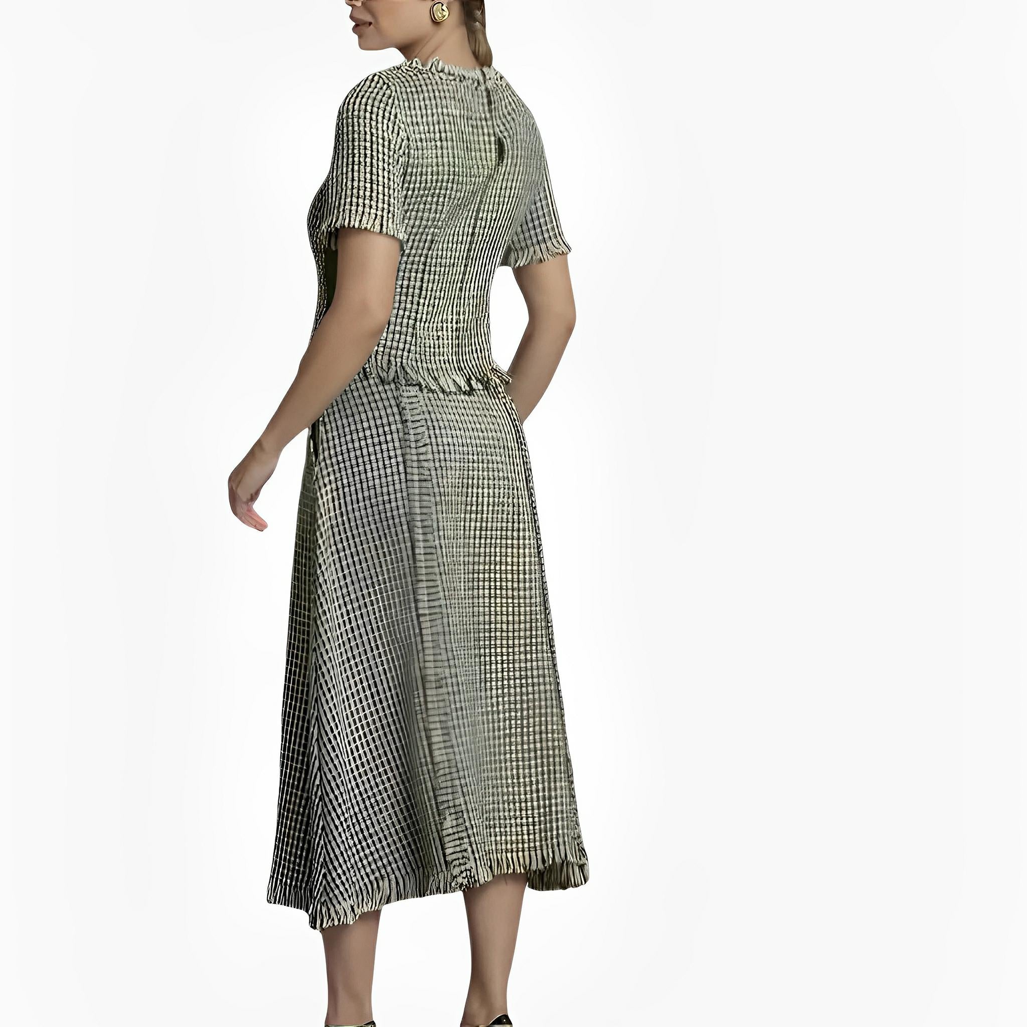 Copenhagen Black & Off-White Tweed Skirt by Ton Âge