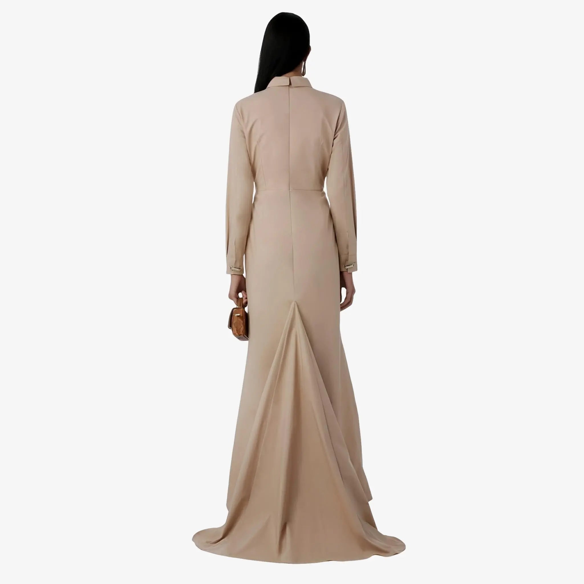 Helena Beige Cotton Shirt Dress by Misci
